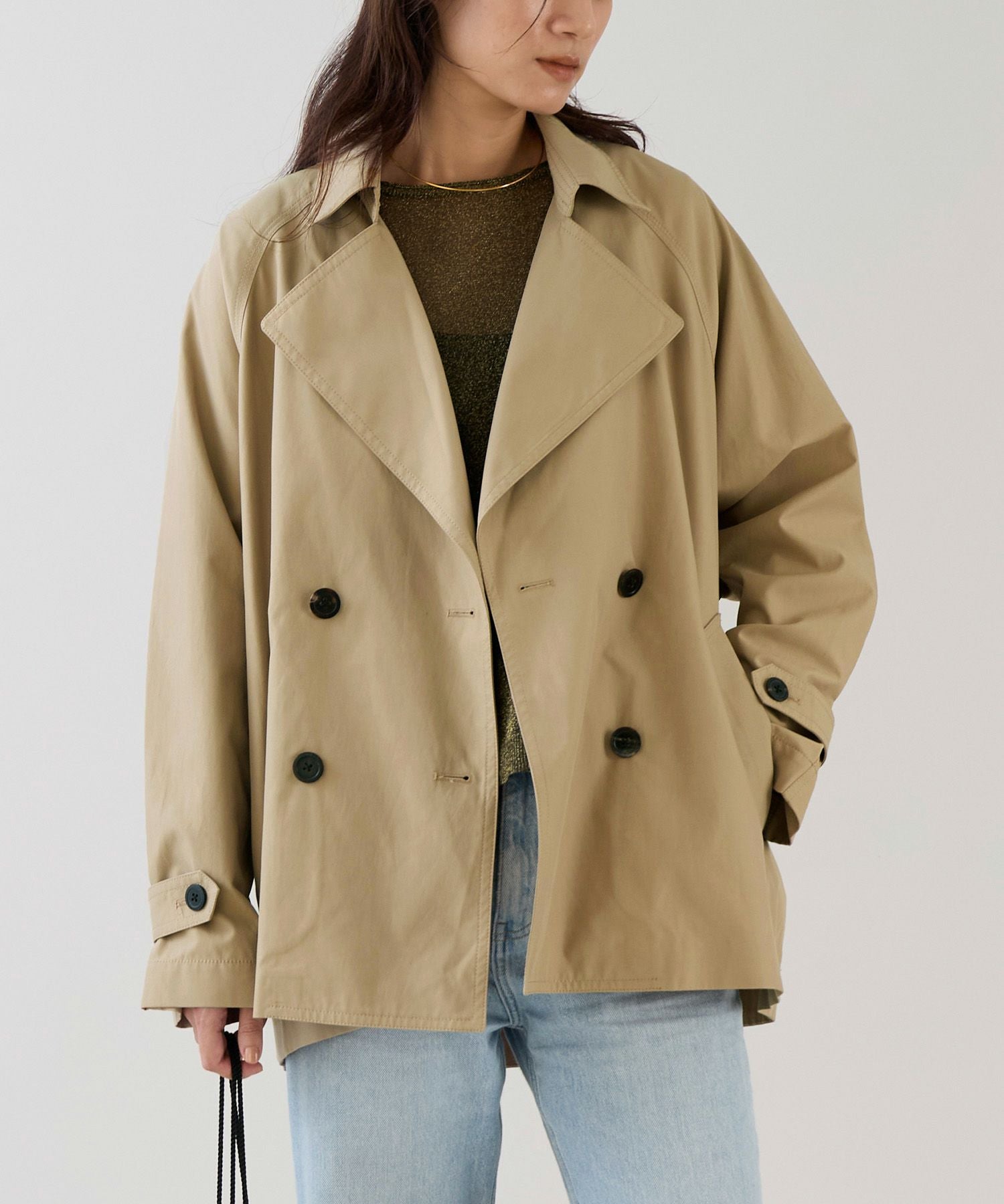 marmors】raglan short trench coat | MICA&DEAL ONLINE STORE