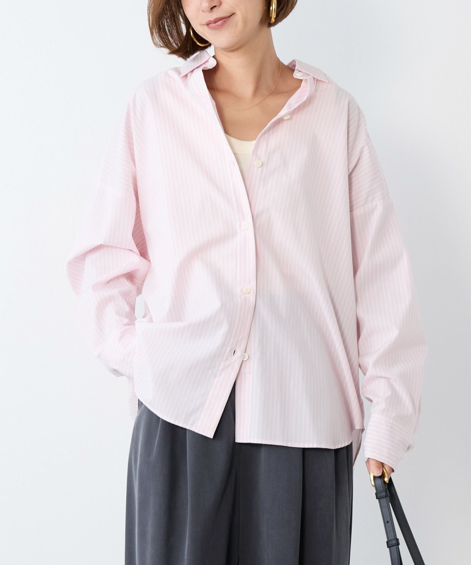 ポプリンストライプオーバーシャツ | MICA&DEAL ONLINE STORE