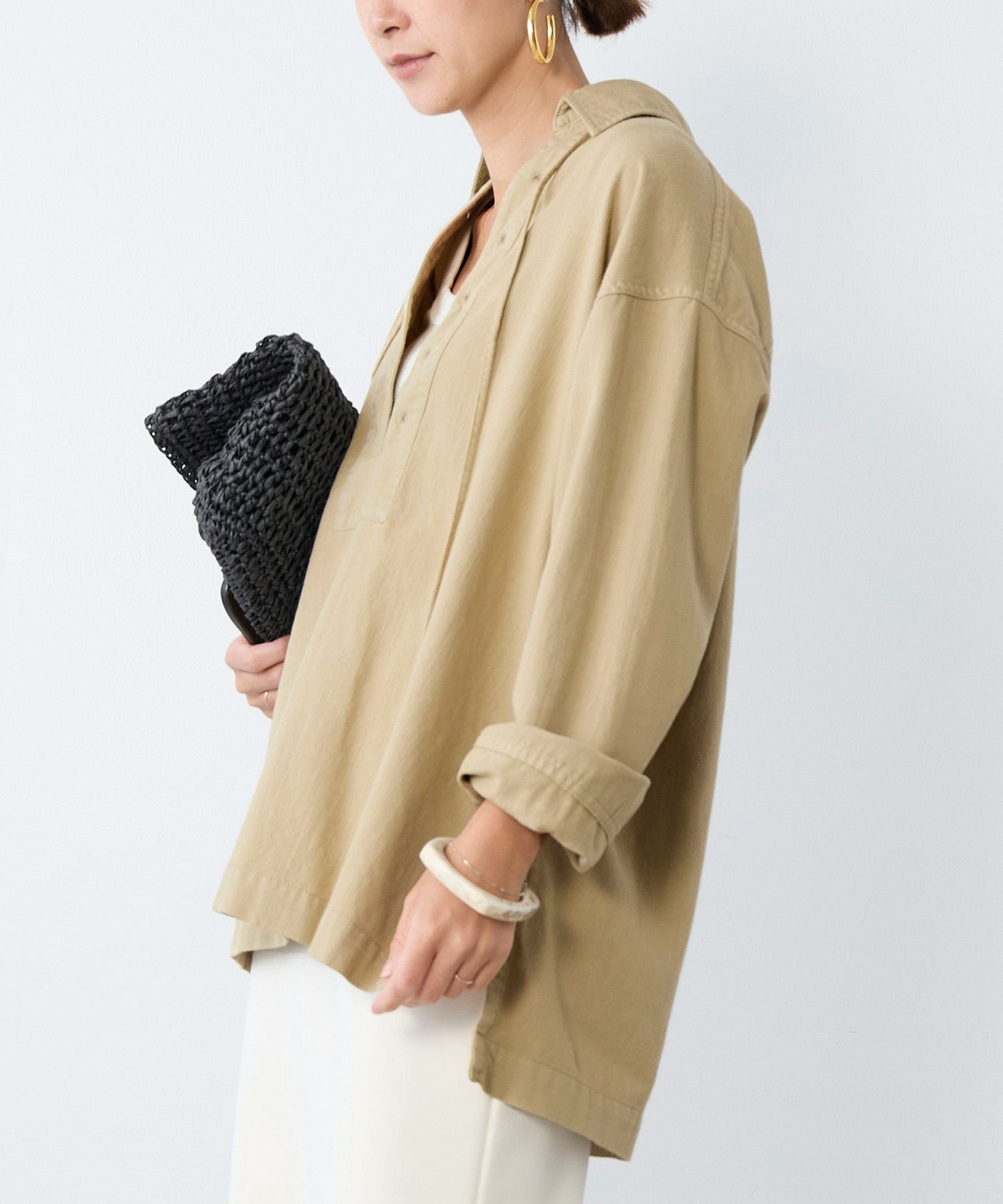 レースアップデニムブラウス | MICA&DEAL ONLINE STORE