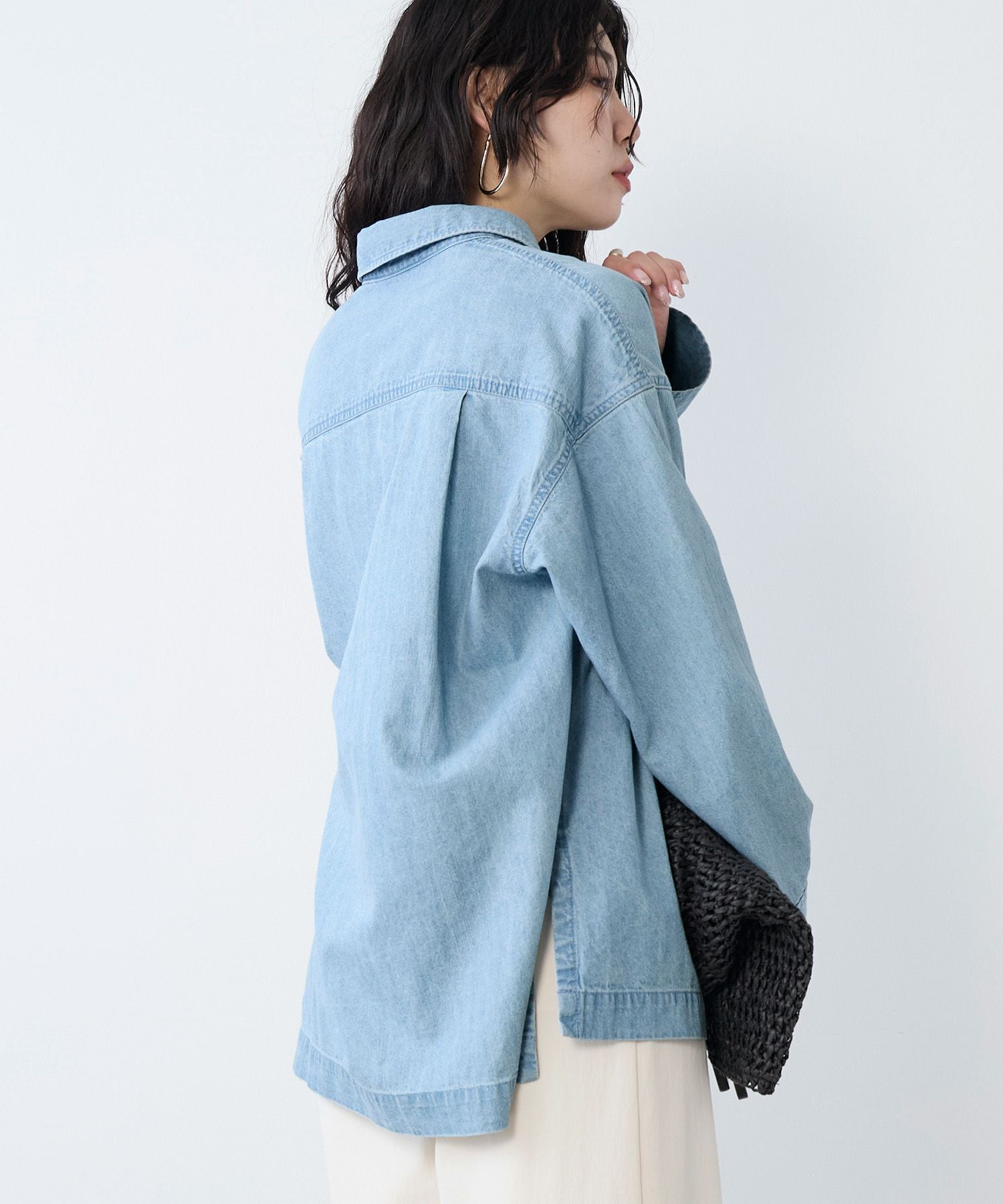 レースアップデニムブラウス | MICA&DEAL ONLINE STORE