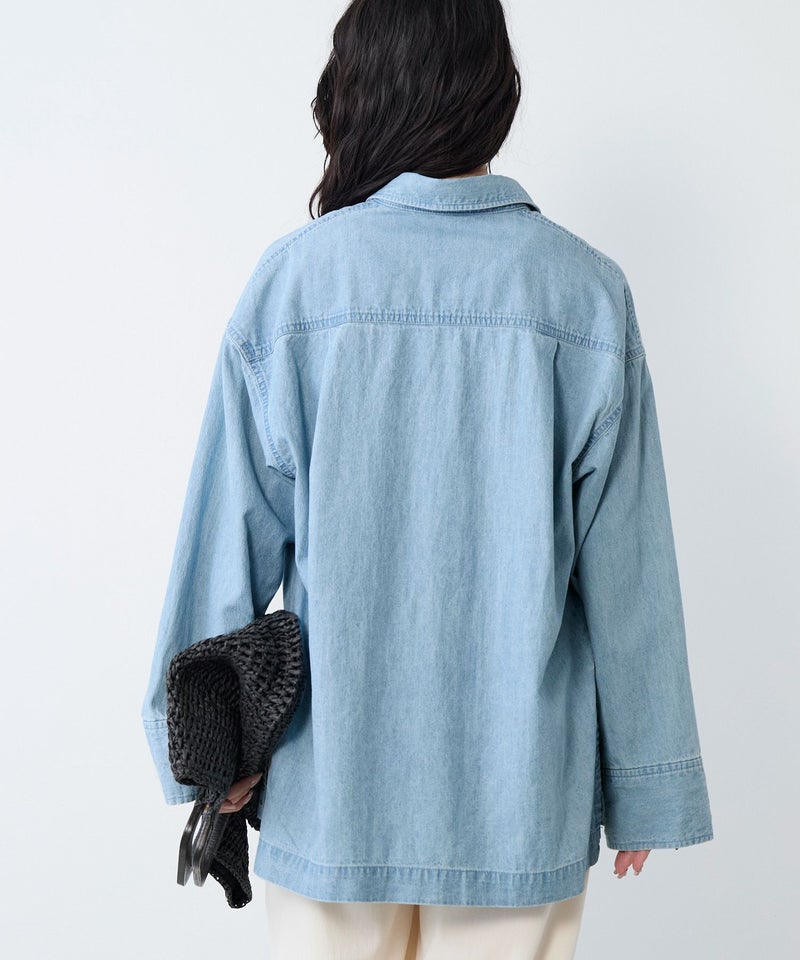 レースアップデニムブラウス | MICA&DEAL ONLINE STORE
