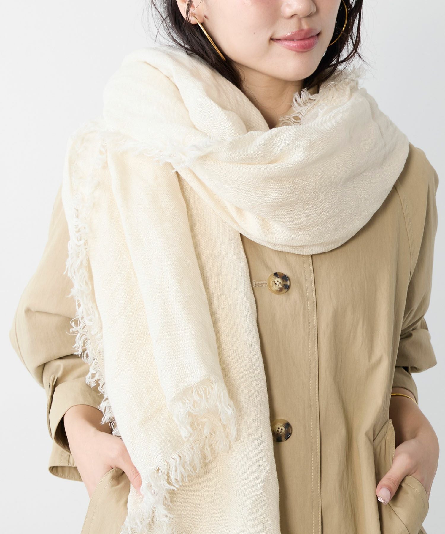 【ASAUCE MELER】リネンストール　GLAY ASAUCE MELER】リネンガーゼストール | MICA&DEAL ONLINE STORE