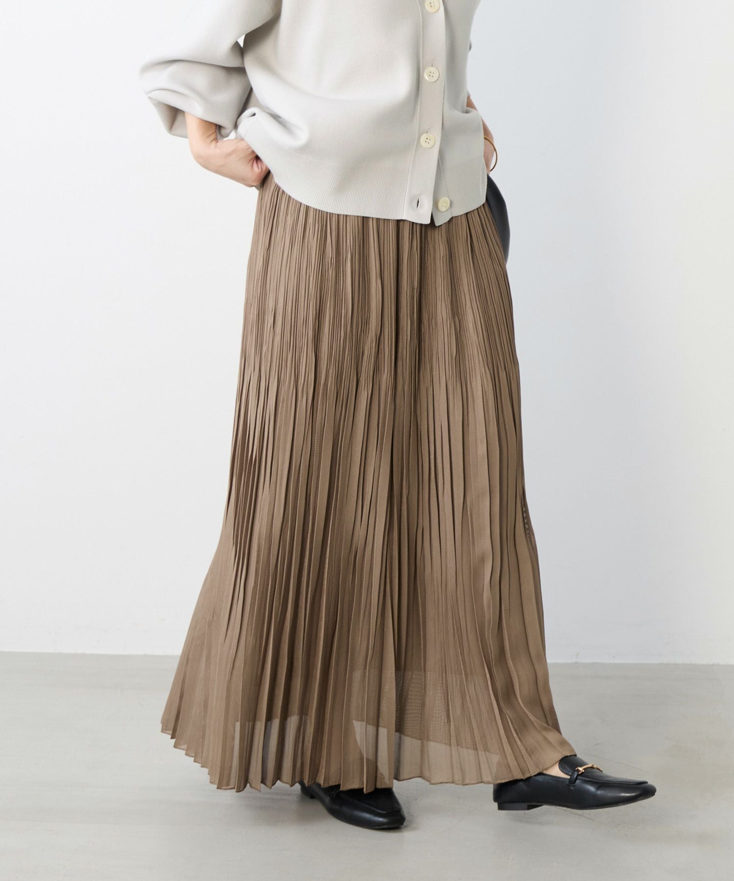 カラミプリーツロングスカート | MICA&DEAL ONLINE STORE