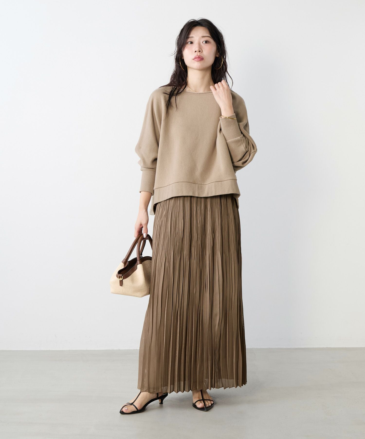 カラミプリーツロングスカート | MICA&DEAL ONLINE STORE