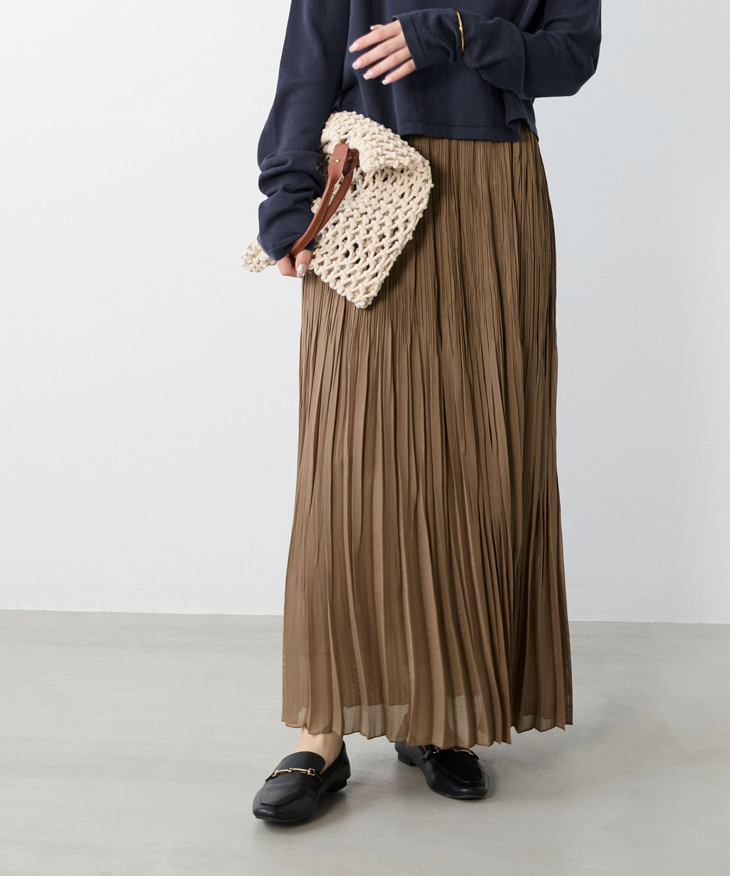カラミプリーツロングスカート | MICA&DEAL ONLINE STORE