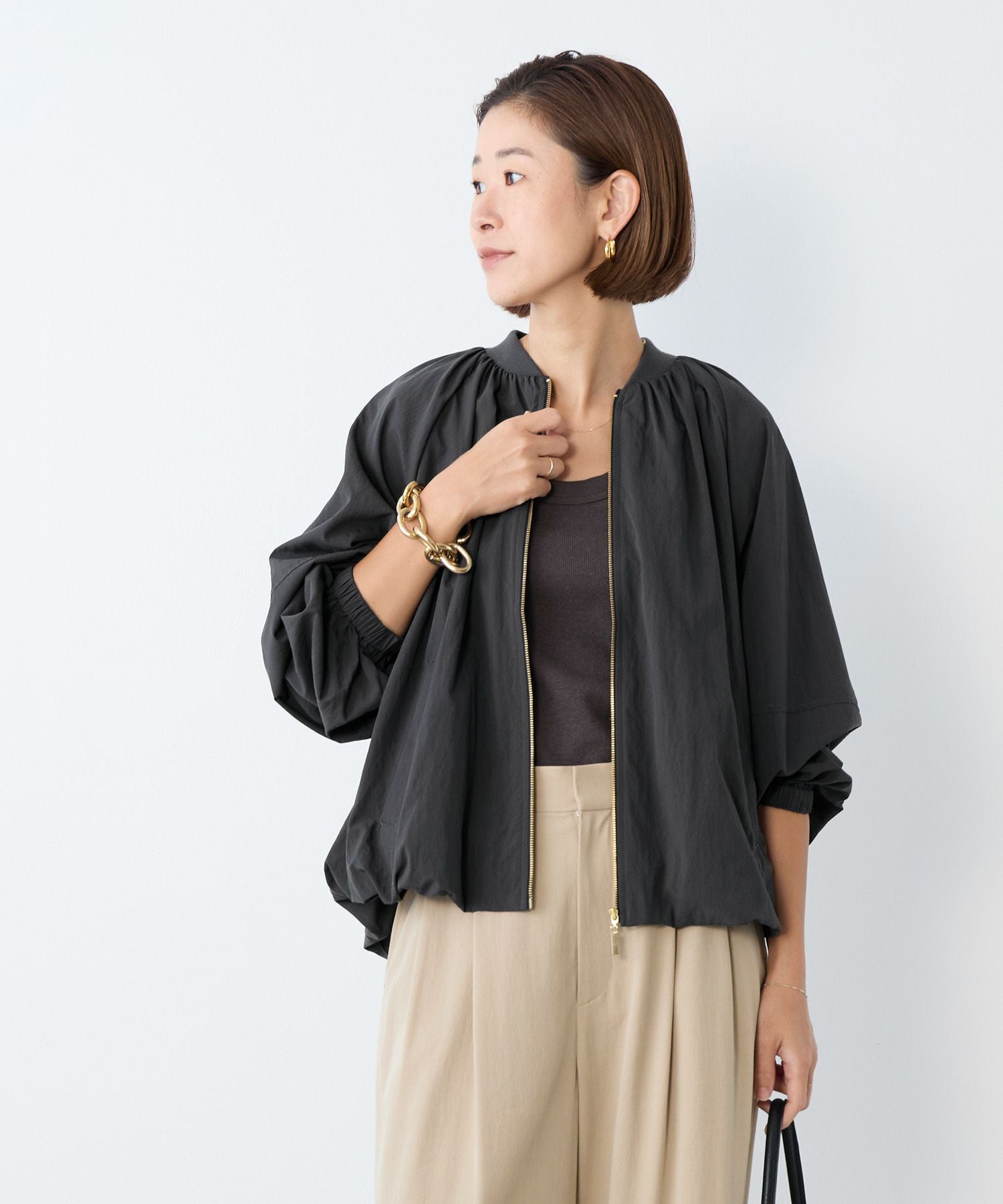ヘムバルーンナイロンブルゾン | MICA&DEAL ONLINE STORE