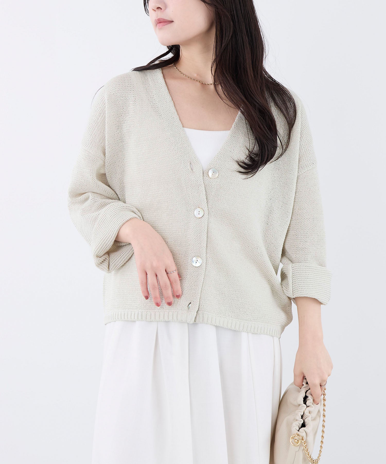 Vネックルーズニットカーディガン | MICA&DEAL ONLINE STORE