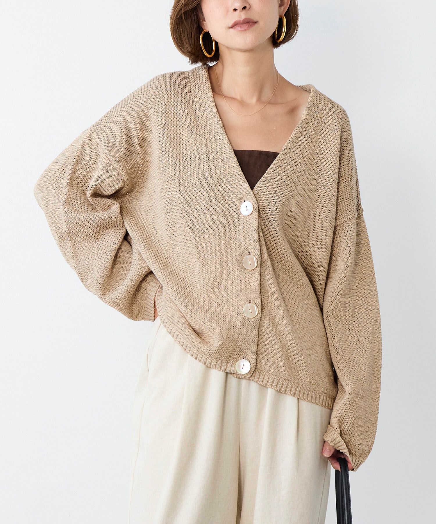 Vネックルーズニットカーディガン | MICA&DEAL ONLINE STORE