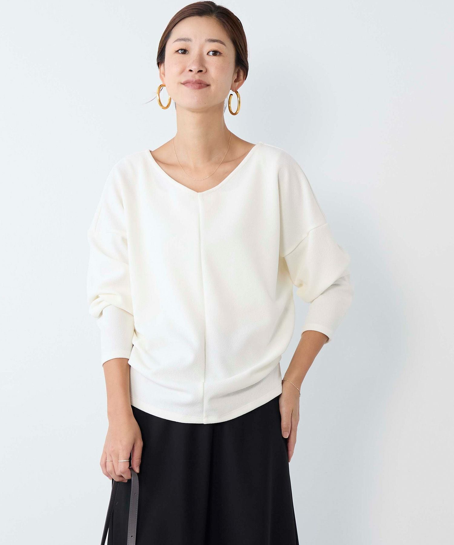 ジョーゼットサイドタックVネックプルオーバー | MICA&DEAL ONLINE STORE