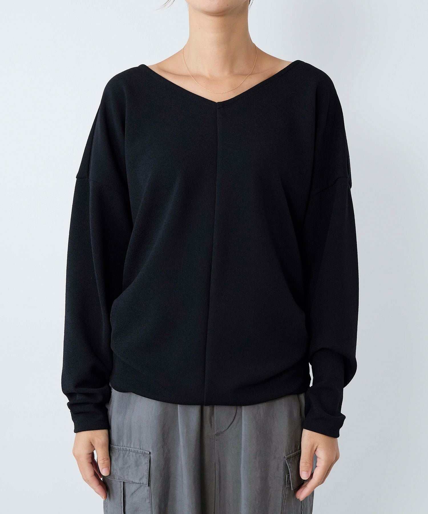 30%off]ジョーゼットサイドタックVネックプルオーバー | MICA&DEAL