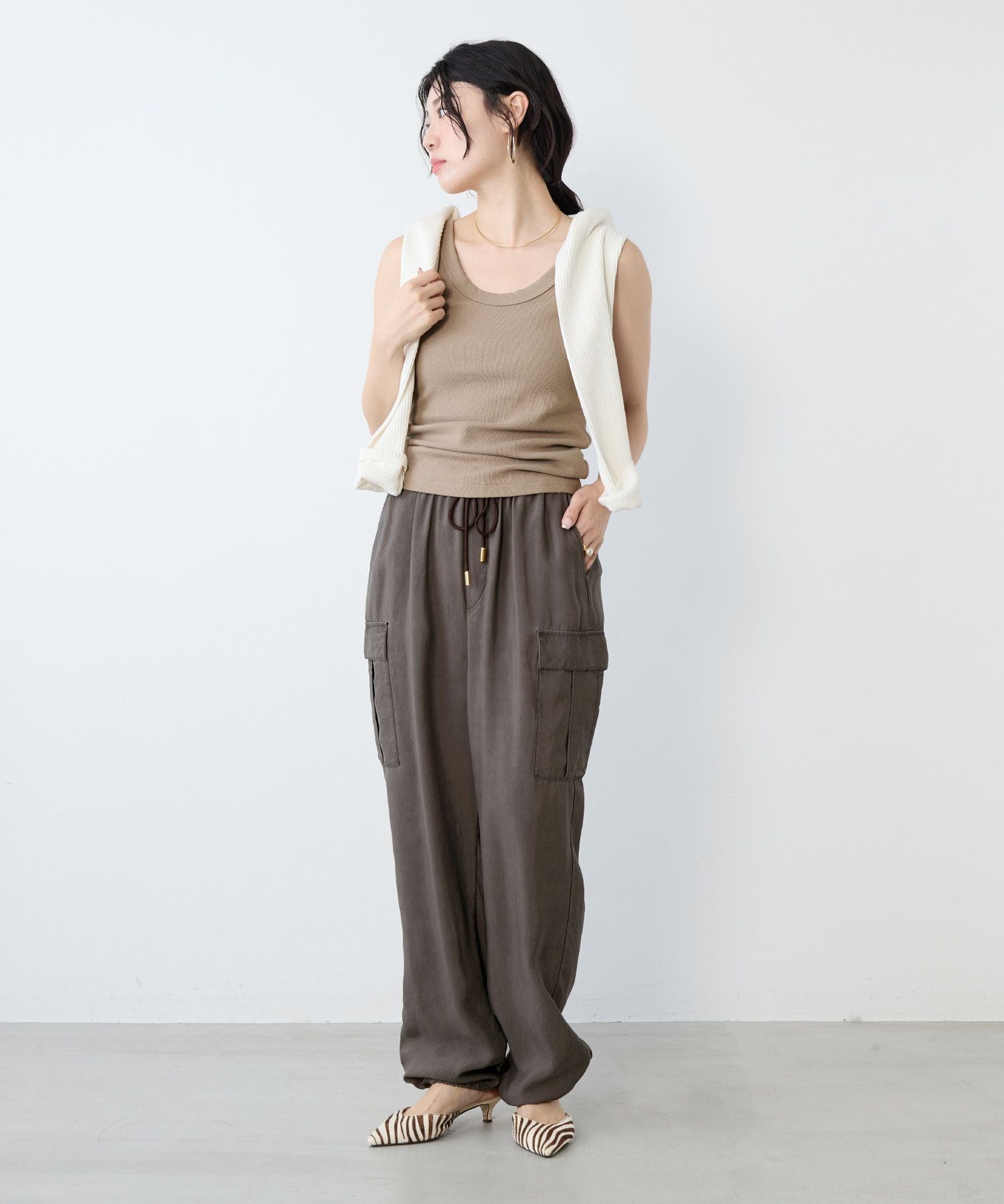 30%off]リネンブレンドテレコリブタンクトップ | MICA&DEAL ONLINE STORE