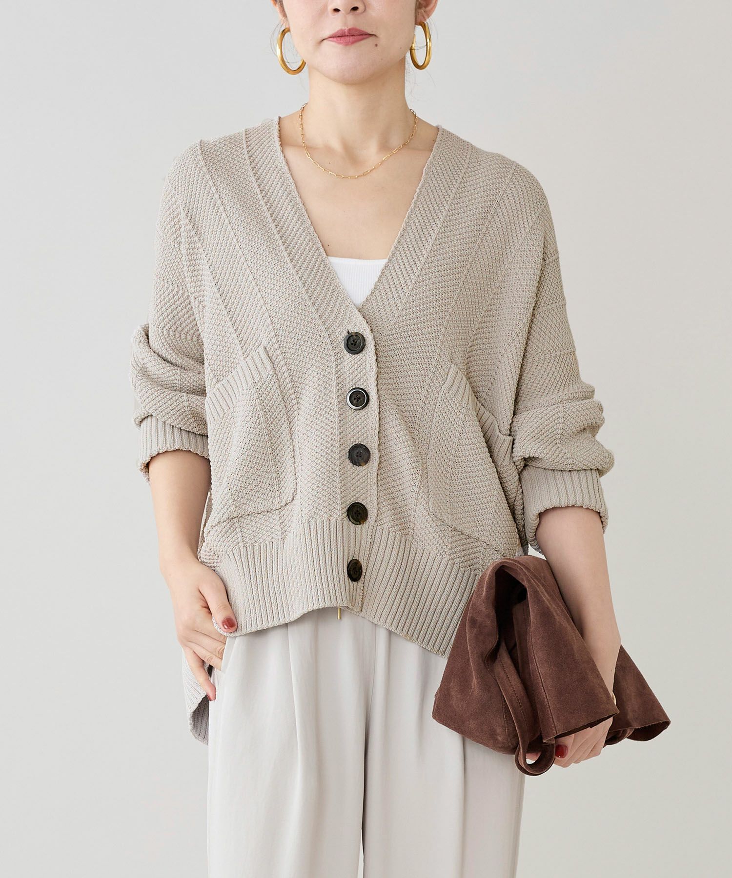 marmors カーディガン marmors】herringbone knit cardigan | MICA&DEAL ONLINE STORE