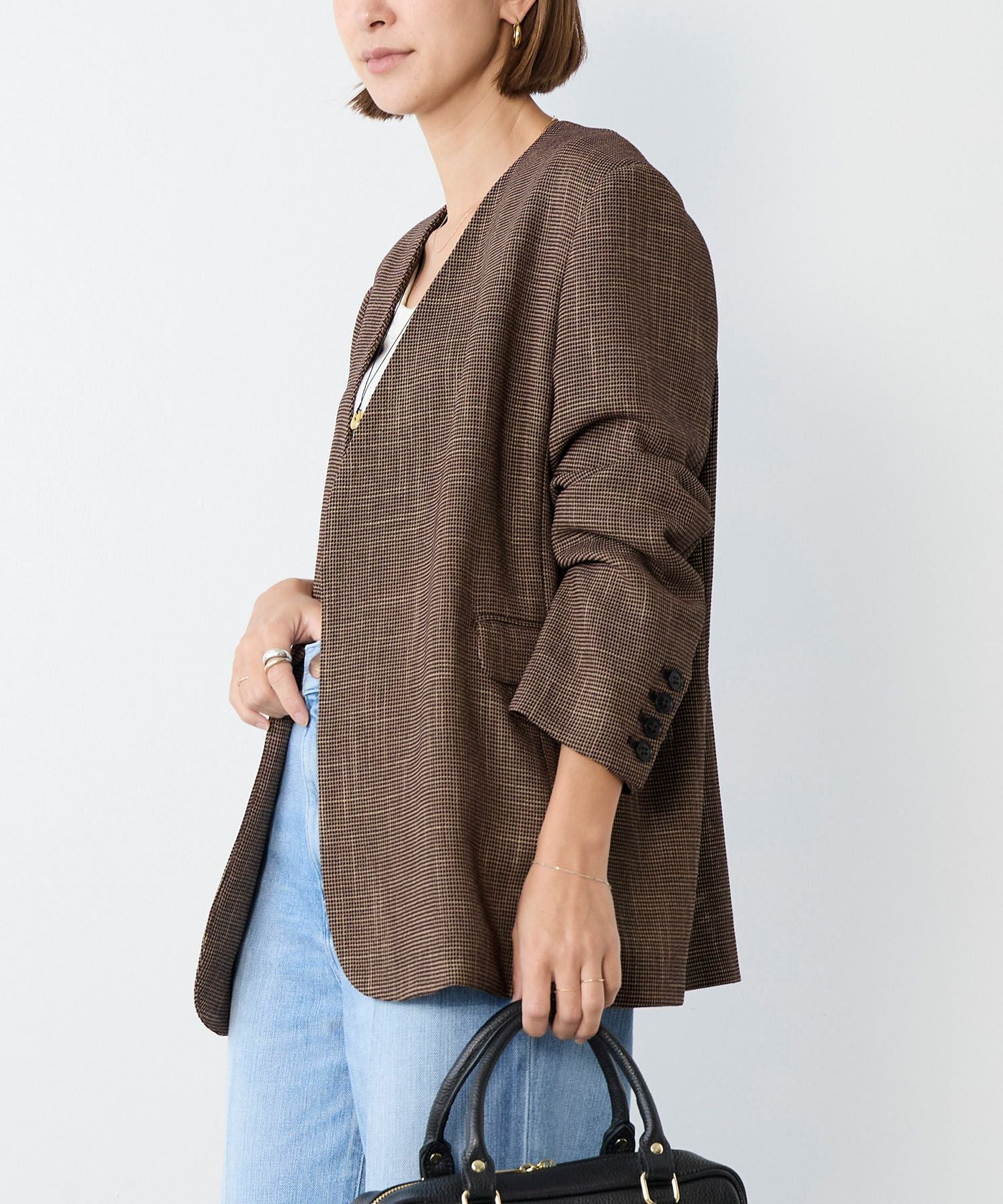 【美品】O'NEIL of DUBLIN グレージュ ジャケット S 吸水速乾-カラミノーカラージャケット | MICA&DEAL ONLINE STORE