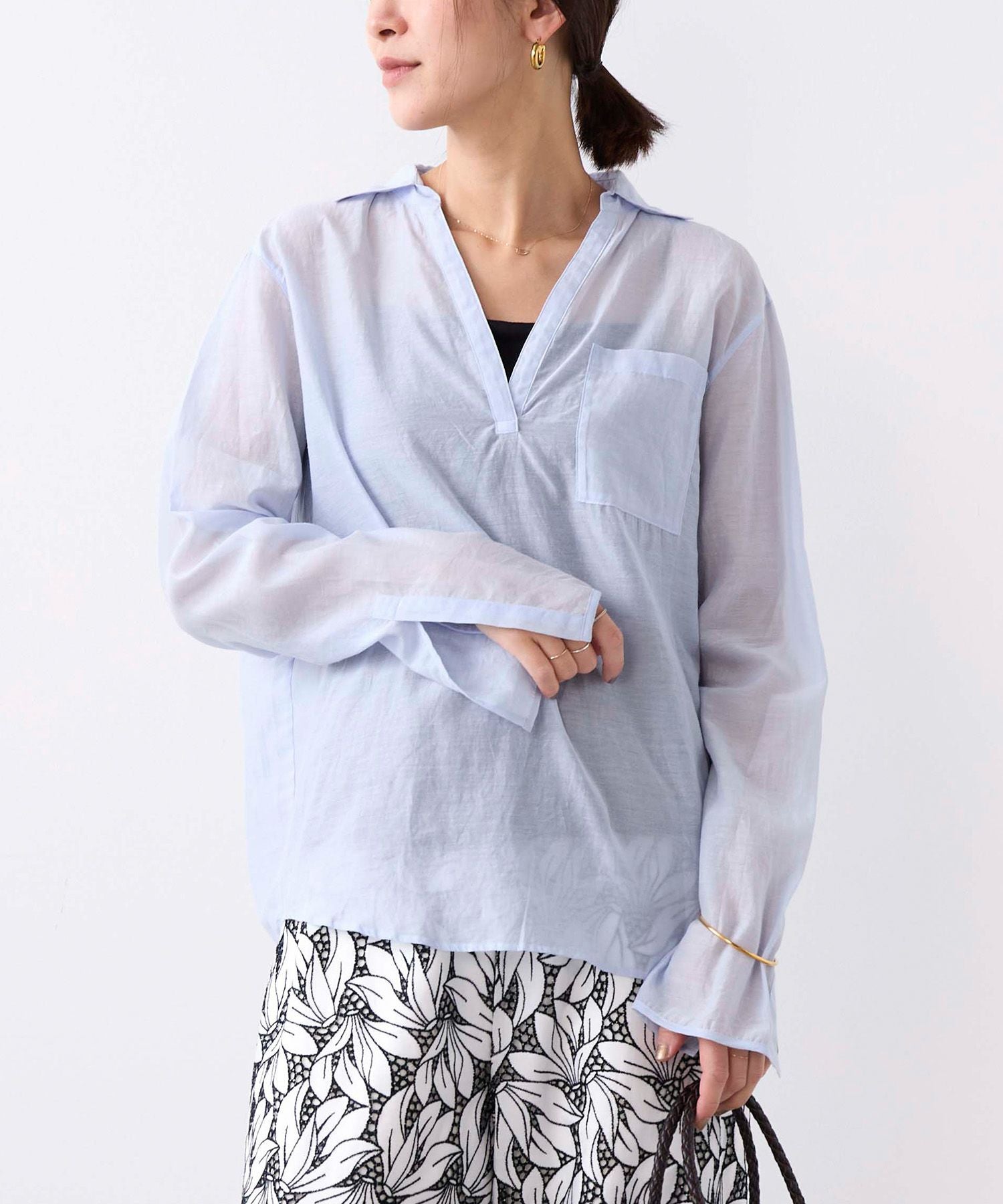 TICCA】コットンシルクスキッパーシャツ | MICA&DEAL ONLINE STORE