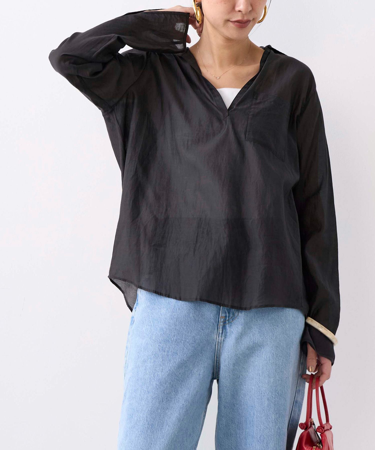 TICCA】コットンシルクスキッパーシャツ | MICA&DEAL ONLINE STORE