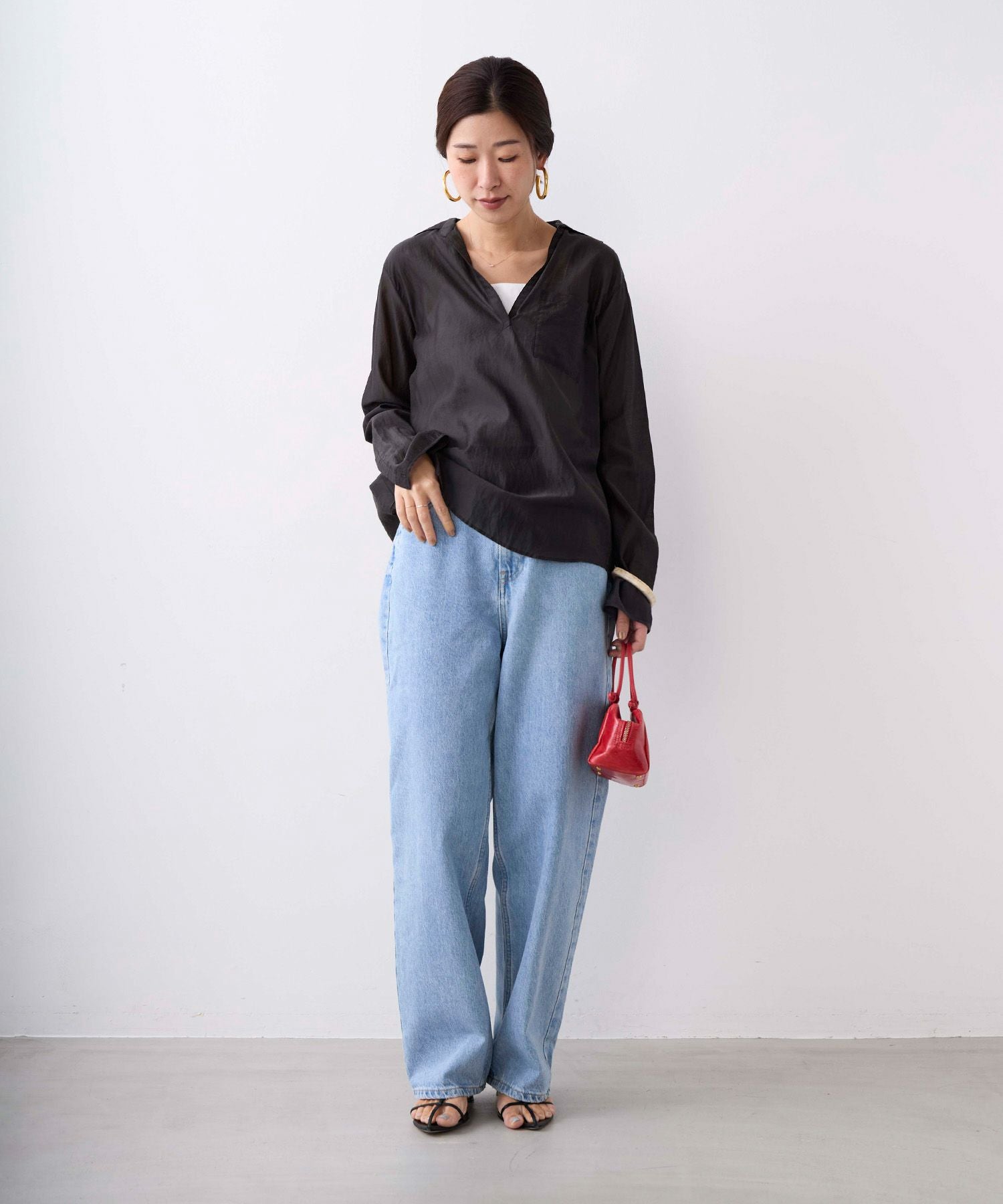 ソロイスト　コットンシルクスキッパーシャツ TICCA】コットンシルクスキッパーシャツ | MICA&DEAL ONLINE STORE