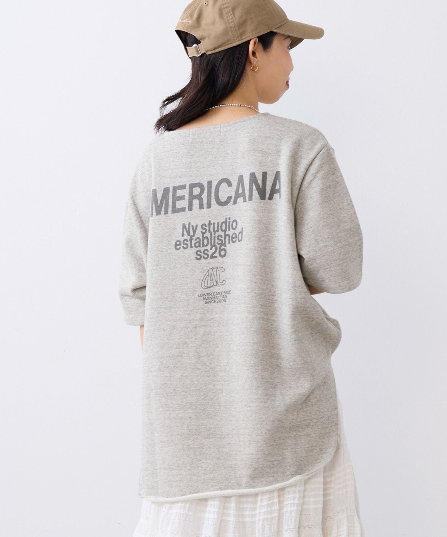 引き取り限定　アメリカーナ　刷毛斑 AMERICANA】別注-バックロゴ裏毛スウェット | MICA&DEAL ONLINE STORE