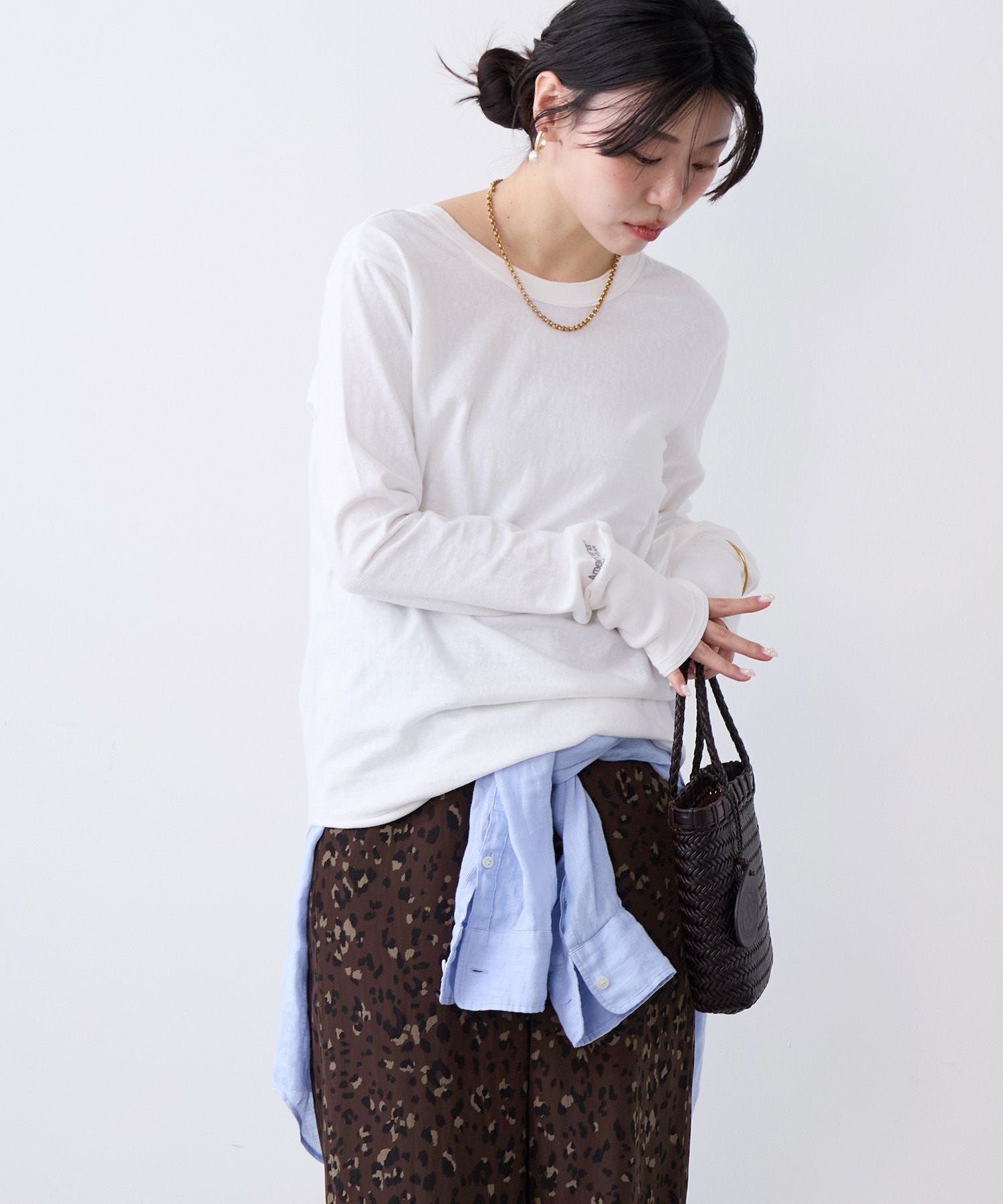 新品　Americana バッグヘンリーT AMERICANA】別注-前後2WAYヘンリーネックロングT-shirt | MICA&DEAL