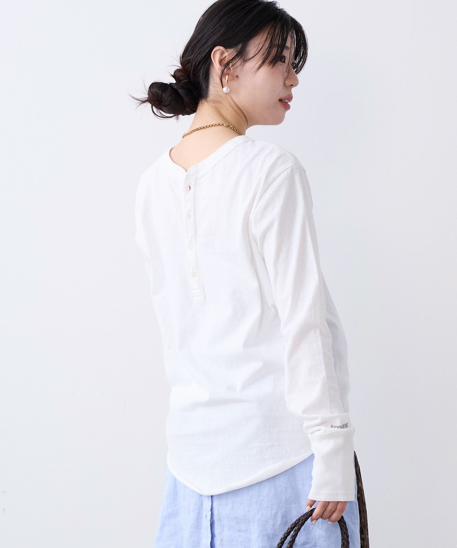 AMERICANA】別注-前後2WAYヘンリーネックロングT-shirt | MICA&DEAL