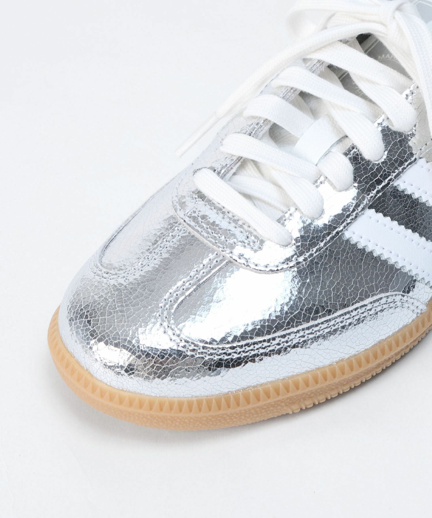 adidas Originals】SAMBA OG W-シルバーメタリックスニーカー