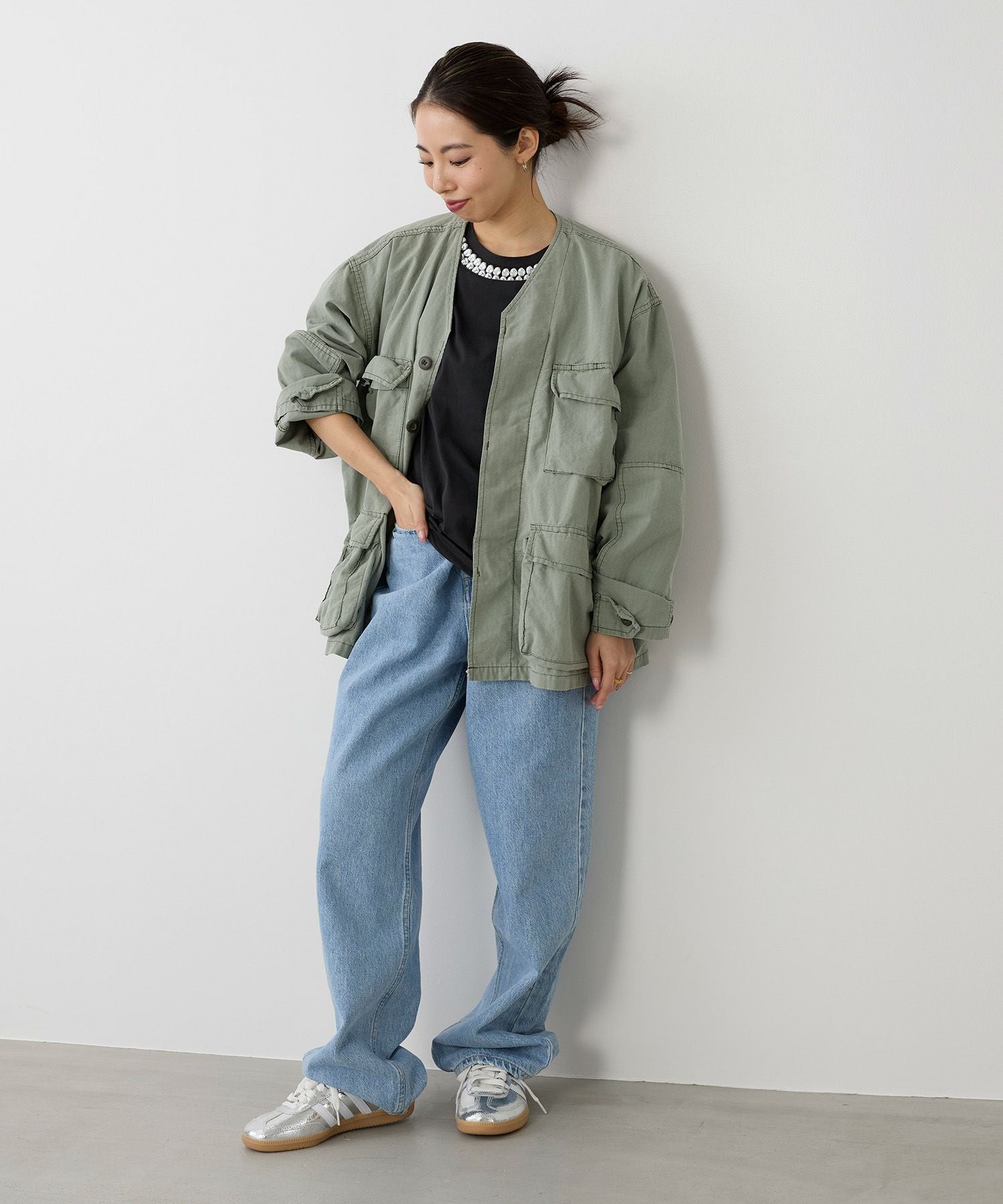 ROTHCO ロスコ レディース ノーカラーミリタリージャケット ROTHCO】ノーカラーミリタリージャケット | MICA&DEAL ONLINE STORE