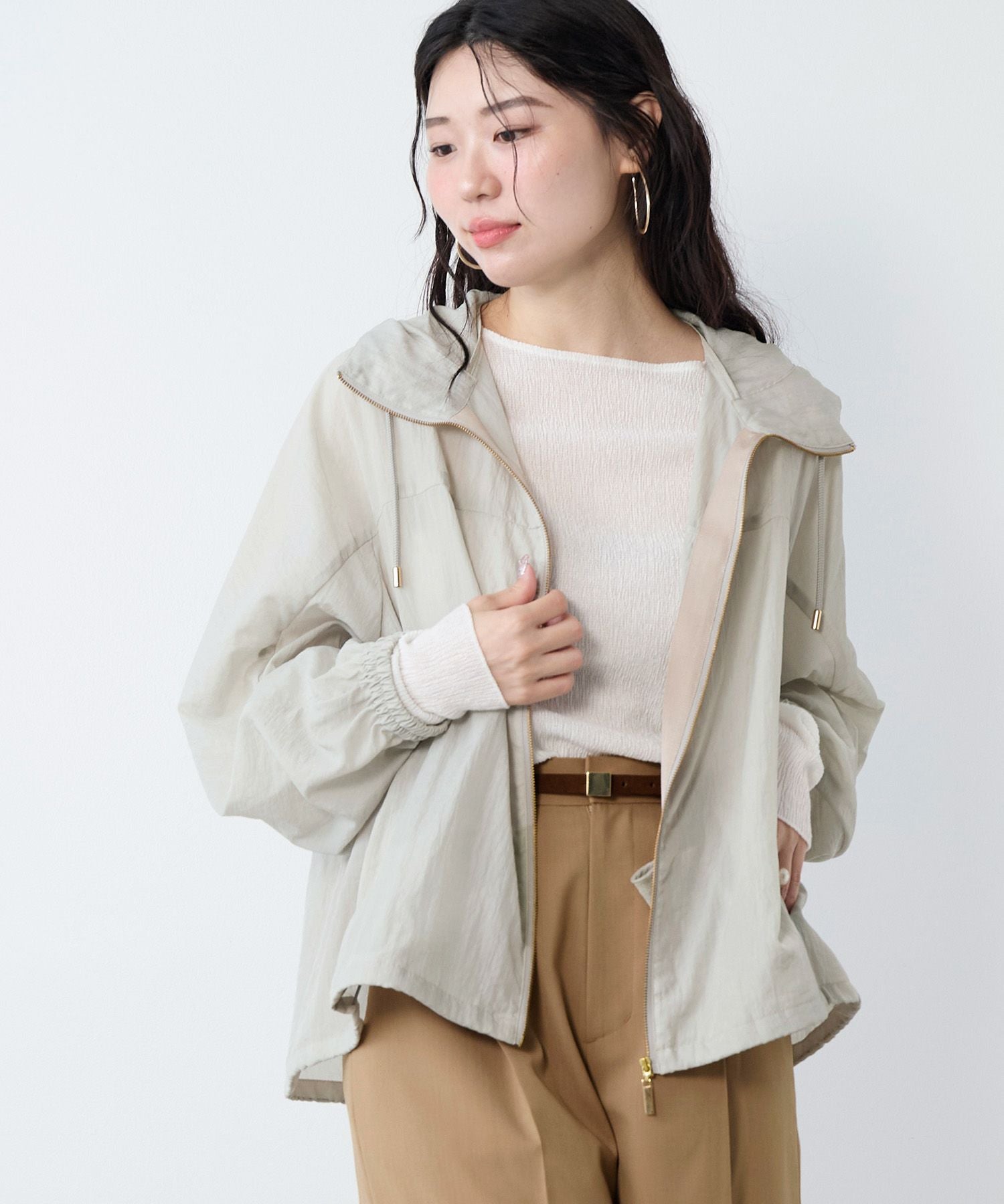 撥水-シアーフーデットブルゾン | MICA&DEAL ONLINE STORE