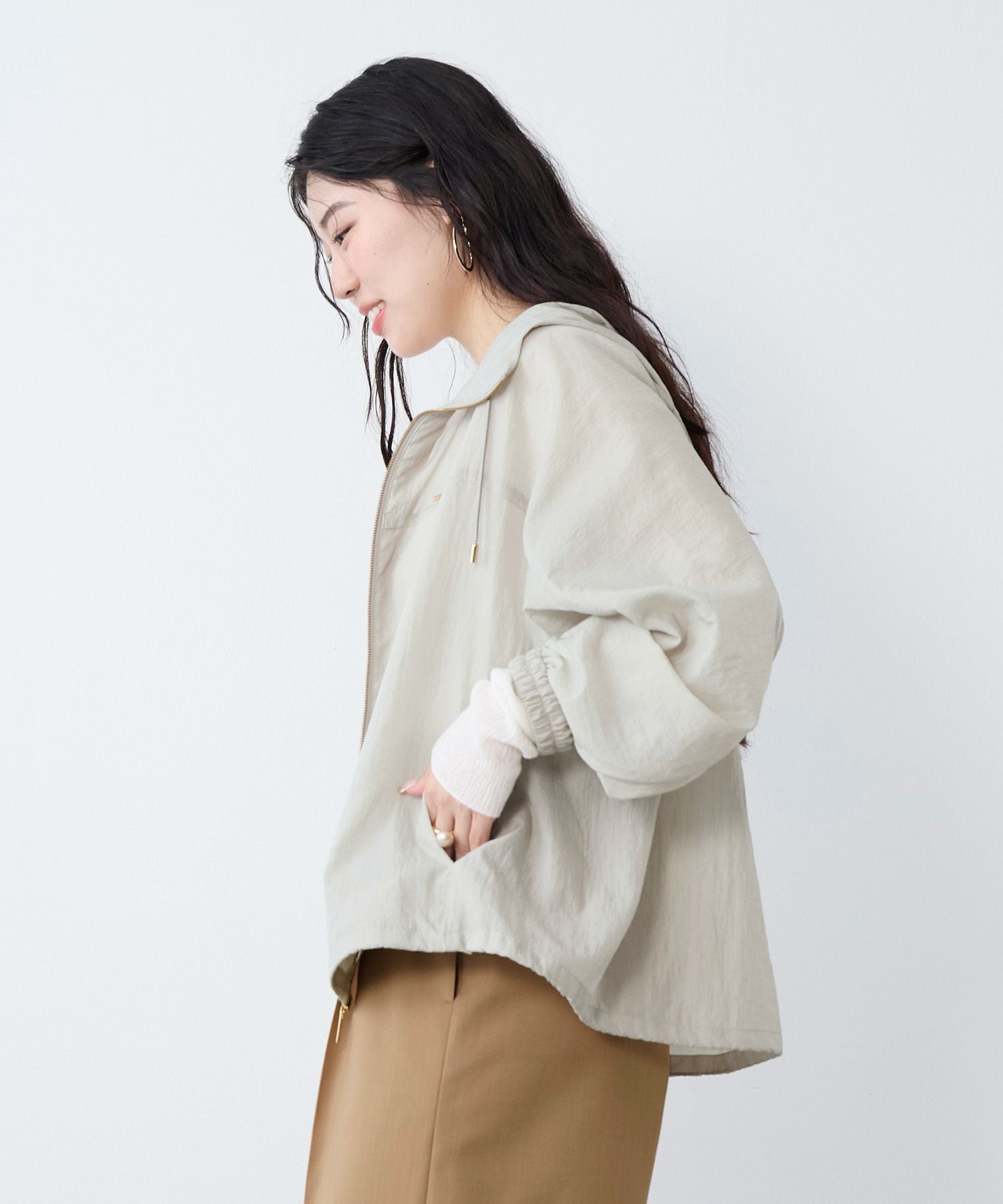 撥水-シアーフーデットブルゾン | MICA&DEAL ONLINE STORE