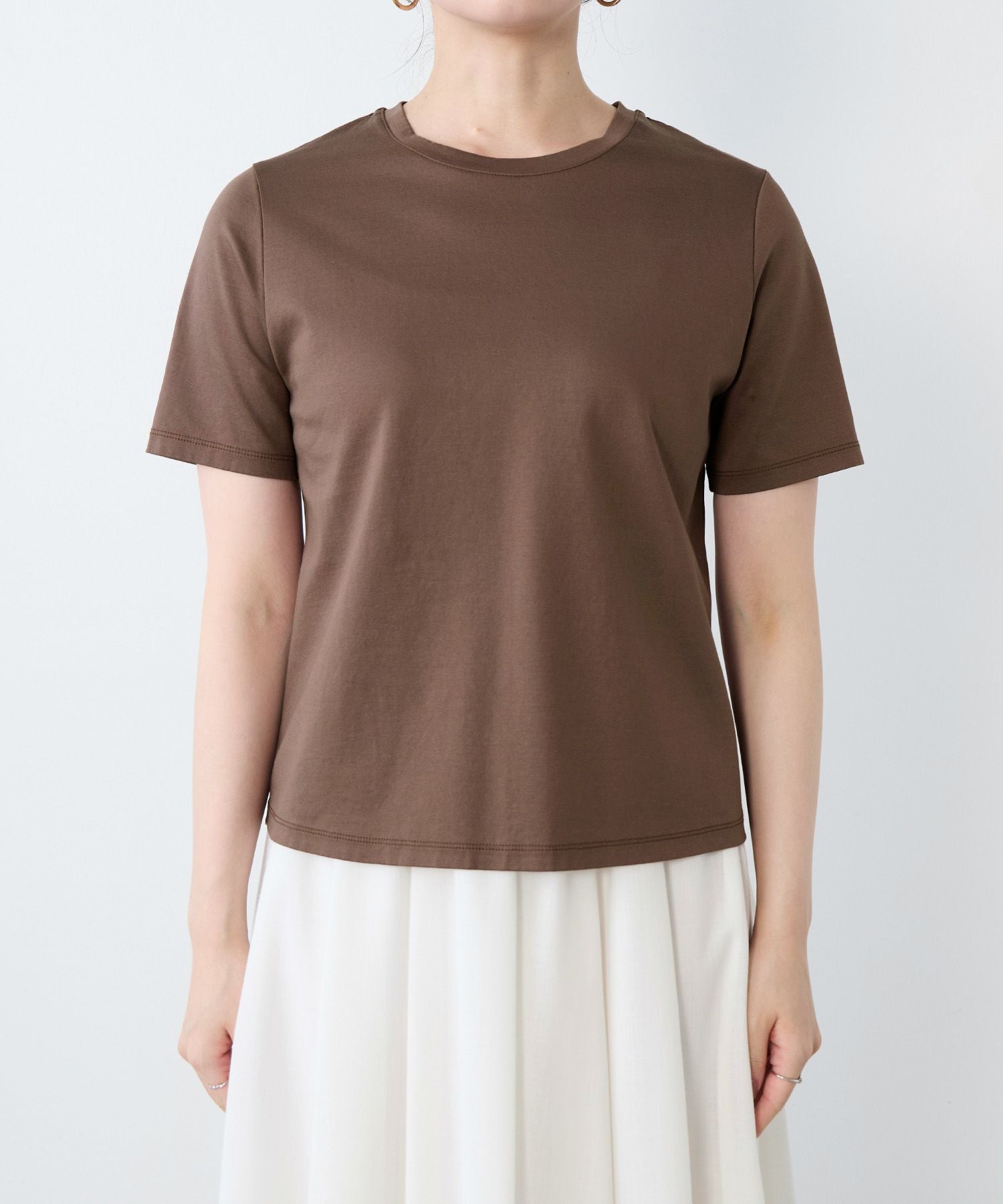接触冷感/UVカット-ワンポイント刺繍T-shirt | MICA&DEAL ONLINE STORE
