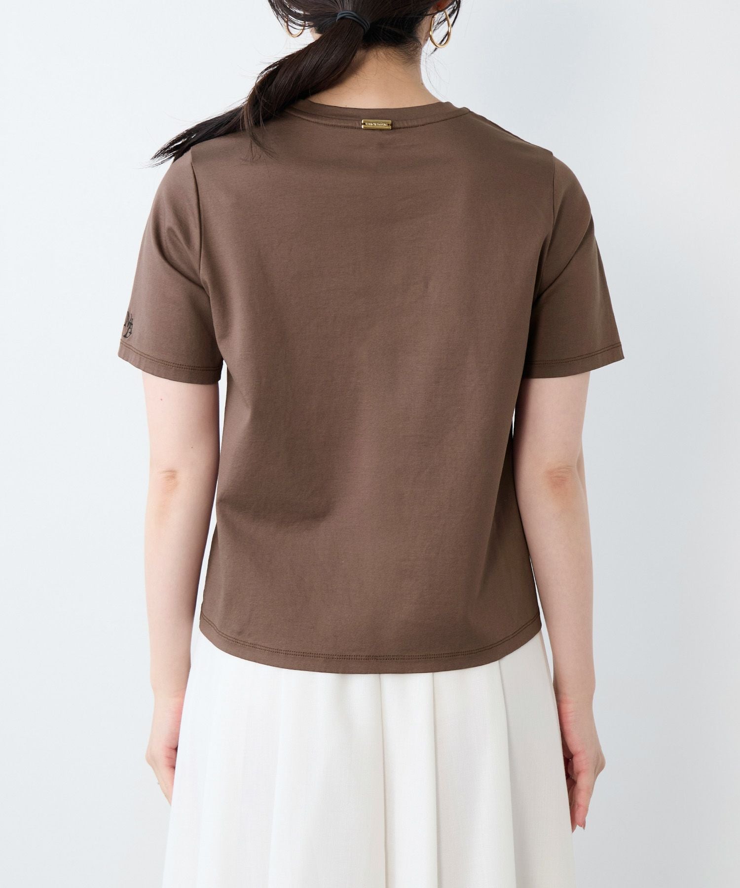 接触冷感/UVカット-ワンポイント刺繍T-shirt | MICA&DEAL ONLINE STORE