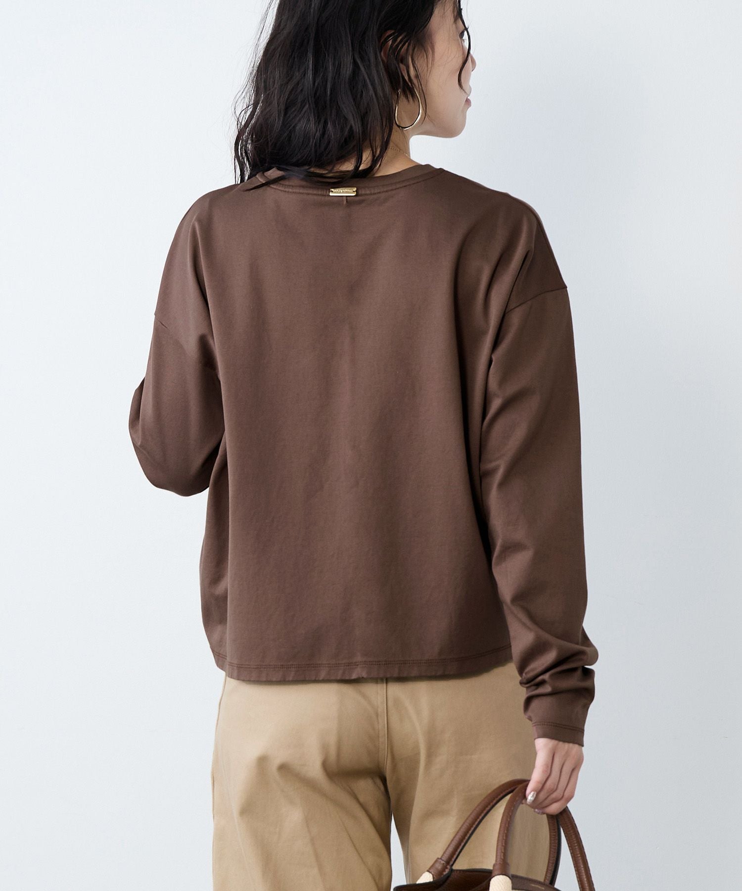 接触冷感/UVカット-ワンポイント刺繍ロングT-shirt | MICA&DEAL ONLINE