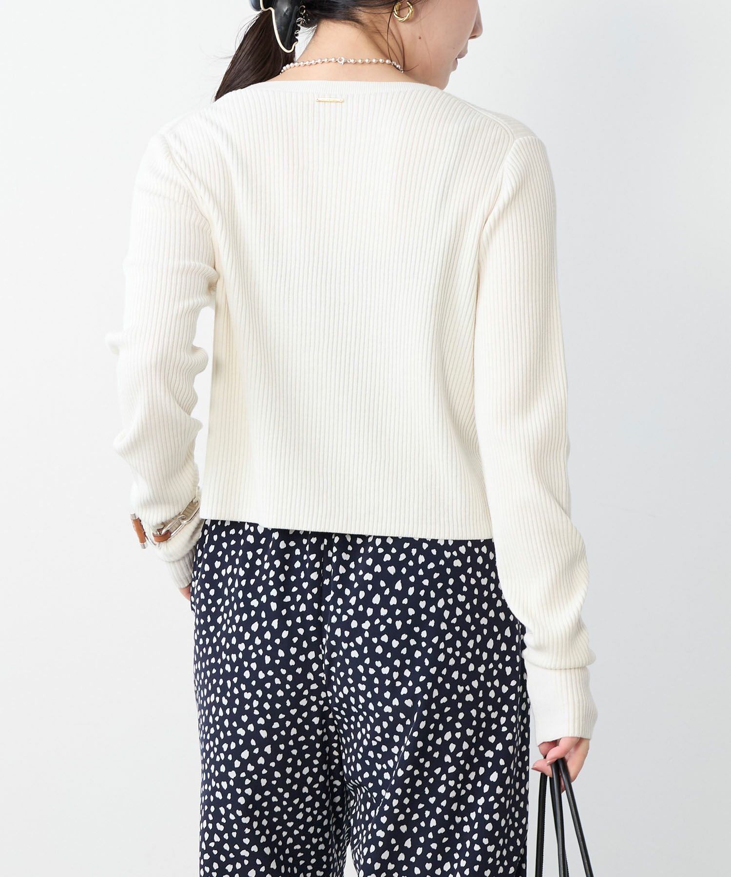 リブショートカーディガン | MICA&DEAL ONLINE STORE