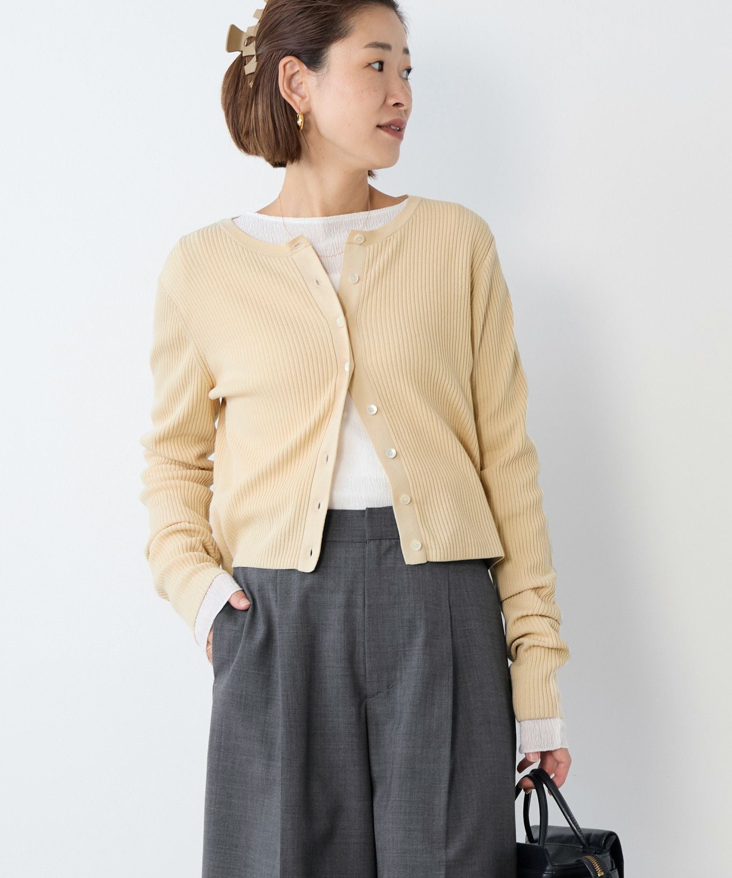 30%off]リブショートカーディガン | MICA&DEAL ONLINE STORE