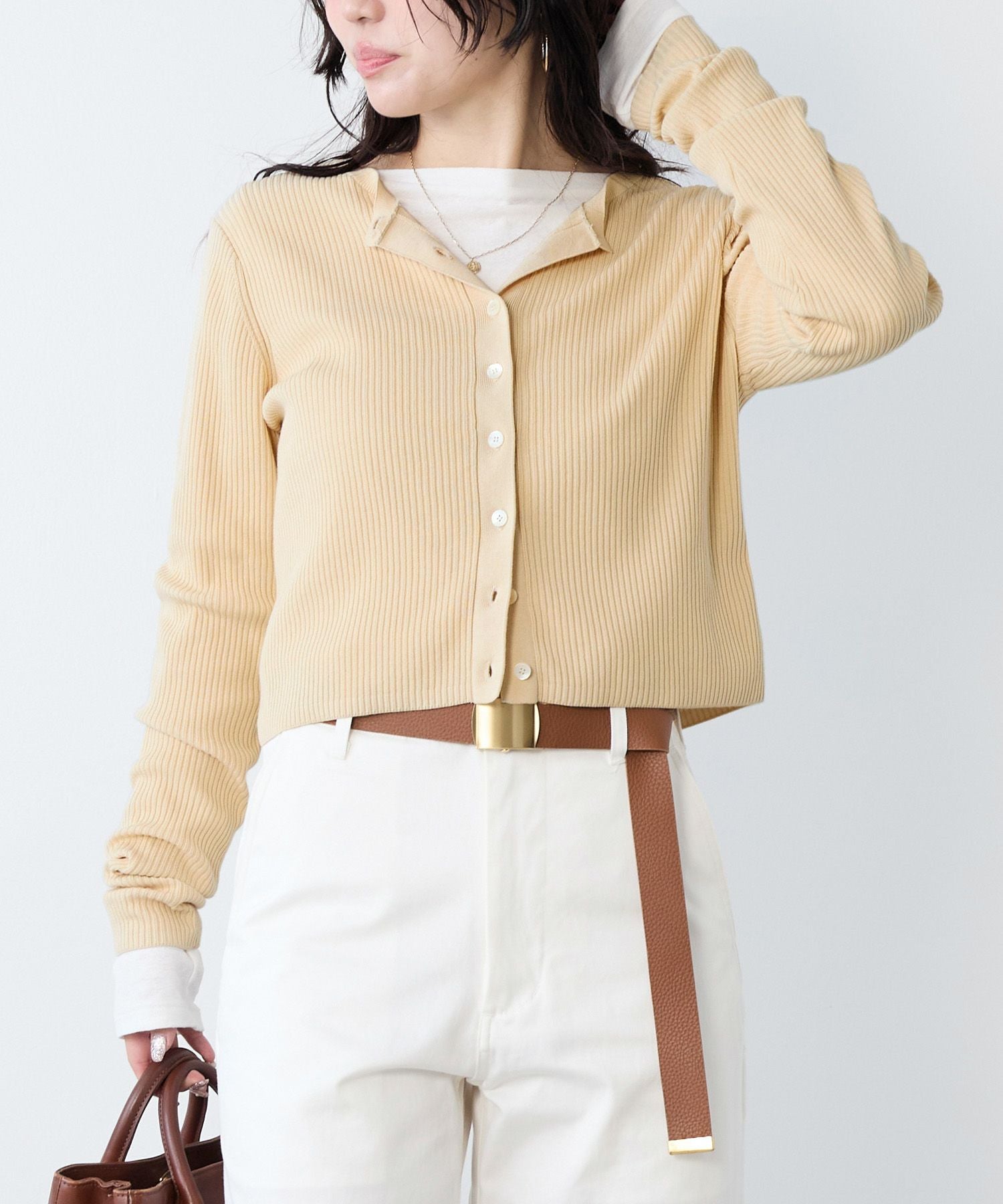 リブショートカーディガン | MICA&DEAL ONLINE STORE