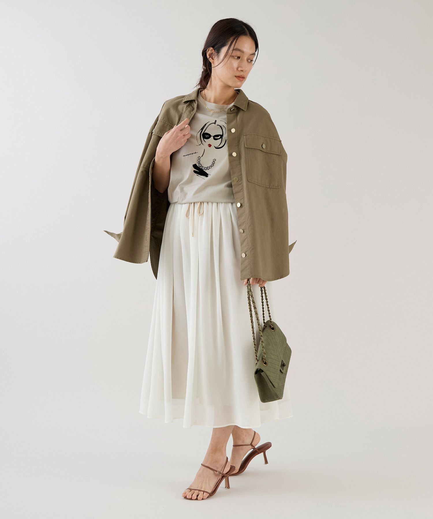 marmors】volume gather skirt-cool touch | MICA&DEAL ONLINE STORE