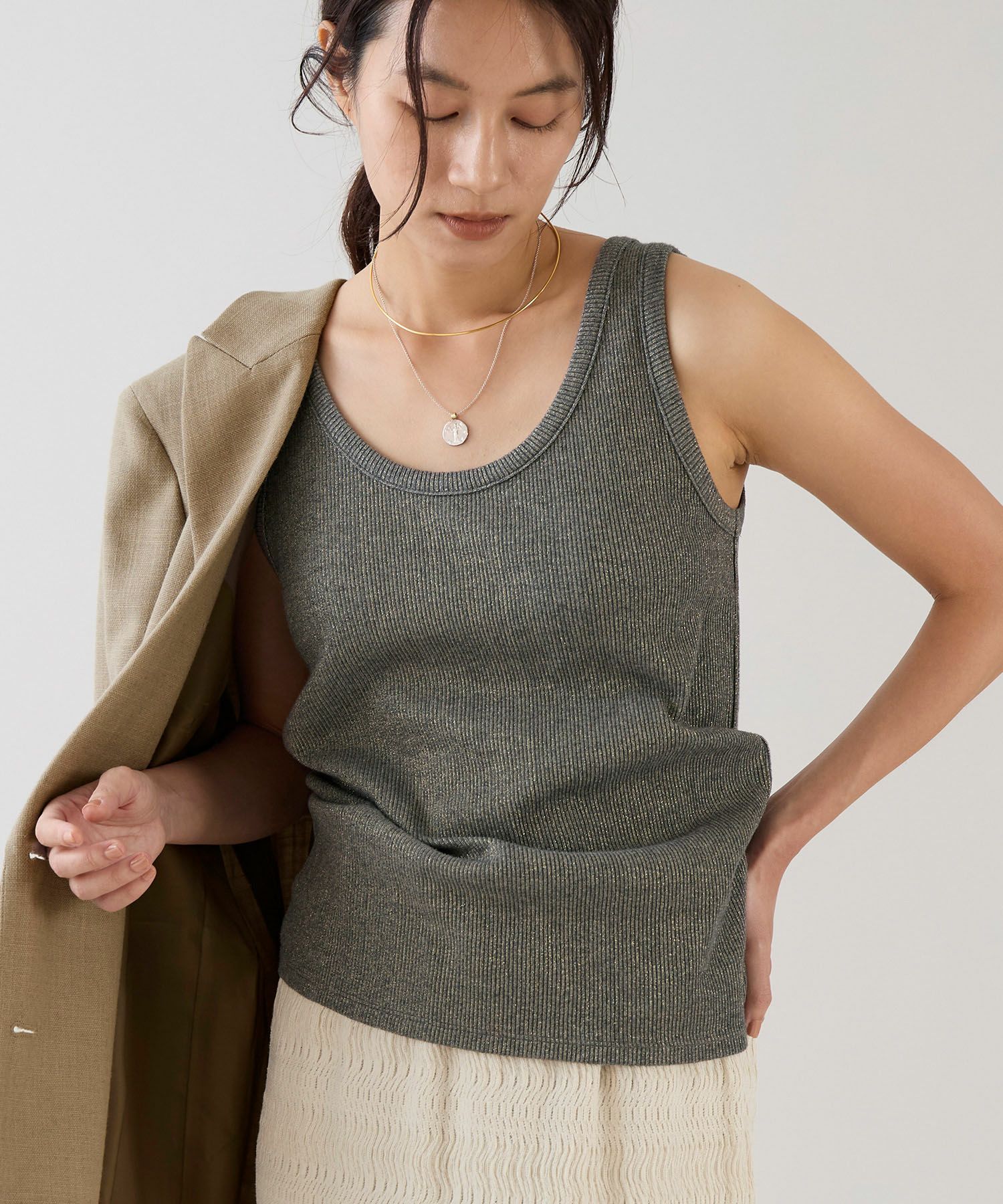 marmors】glitter basic tanktop | MICA&DEAL ONLINE STORE