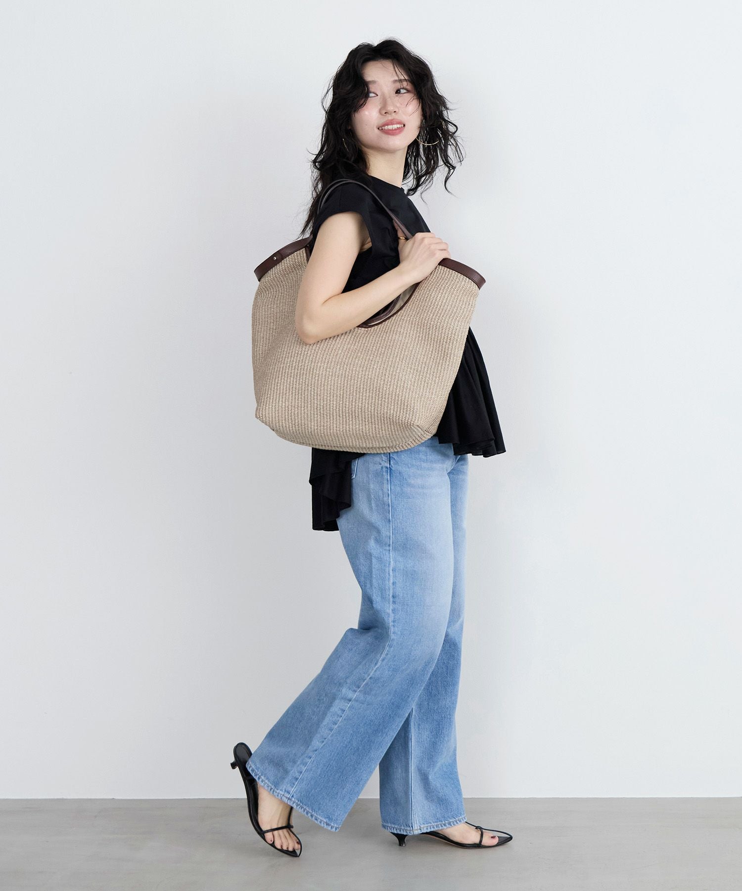 TIME SALE 40%off]【MARCO MASI】ラフィア風ハンドバッグ | MICA&DEAL