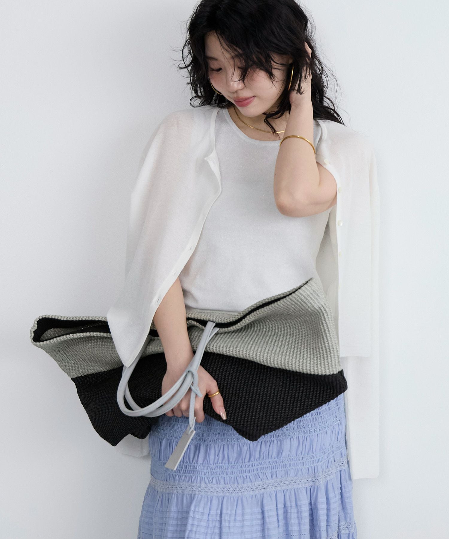 MARCO MASI】ラフィア風バイカラーバッグ | MICA&DEAL ONLINE STORE