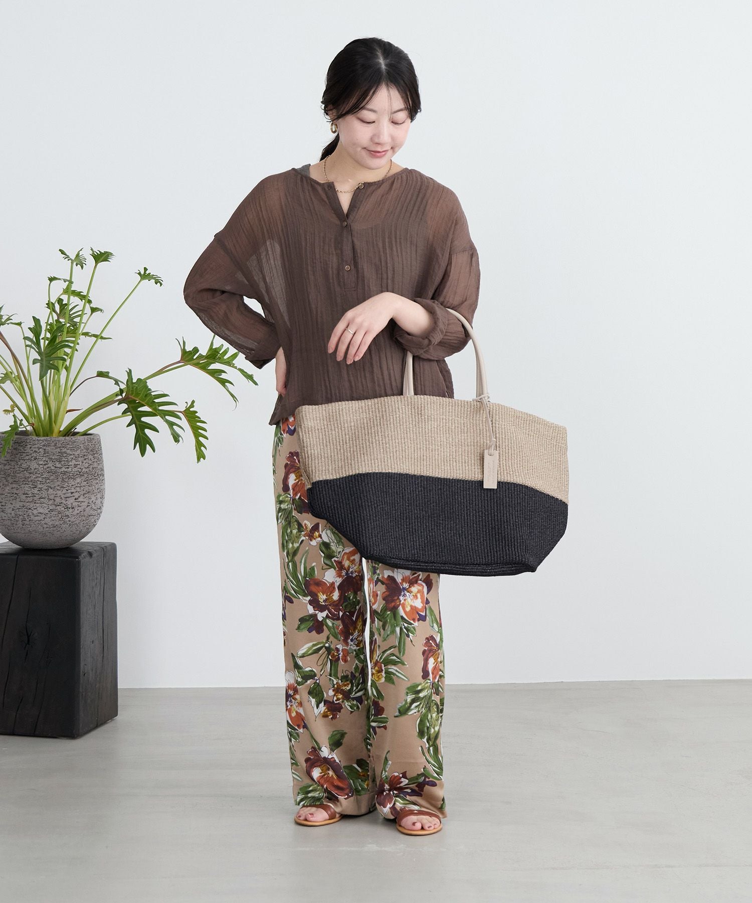 MARCO MASI】ラフィア風バイカラーバッグ | MICA&DEAL ONLINE STORE