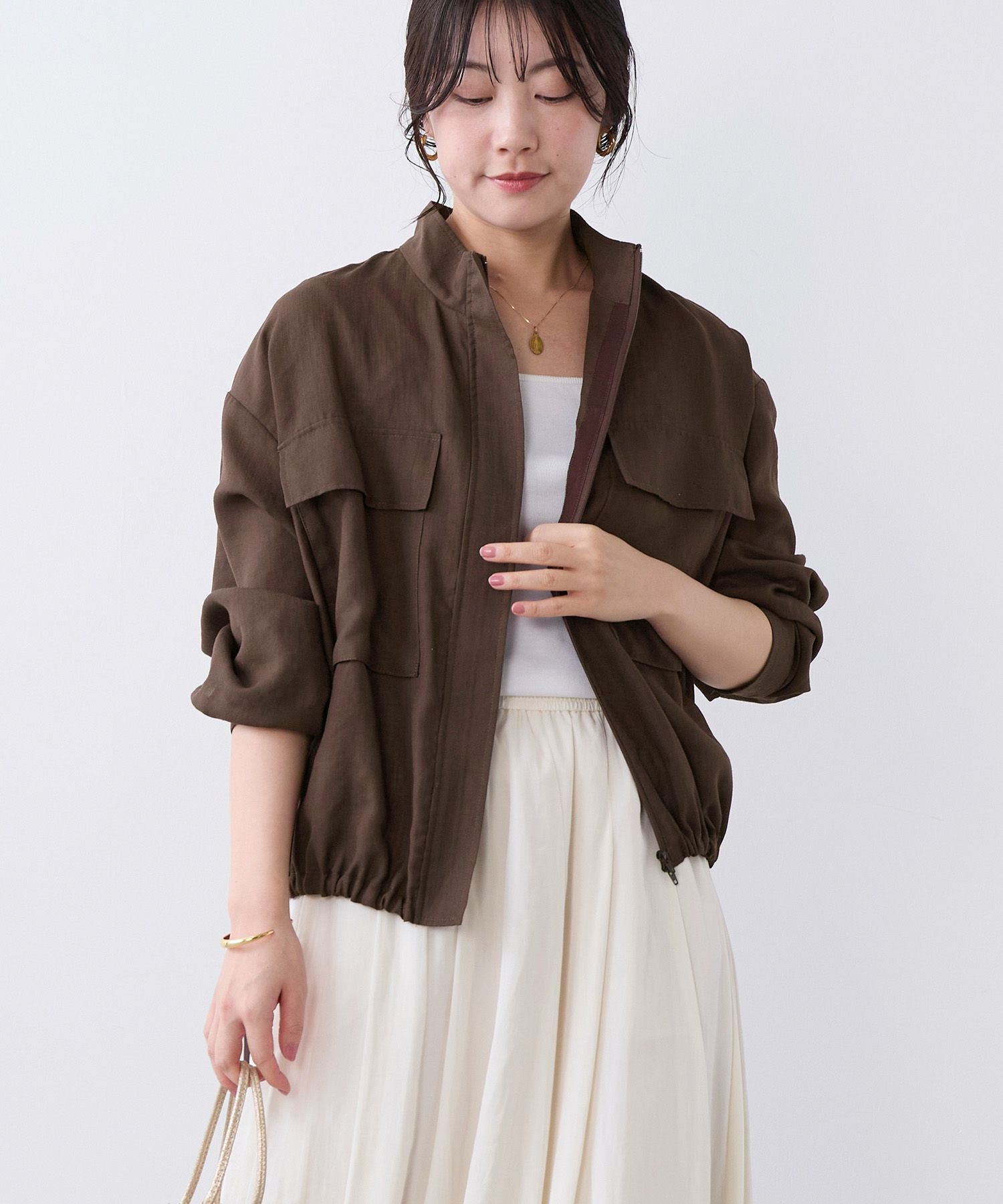 スタンドカラーシアーブルゾン | MICA&DEAL ONLINE STORE