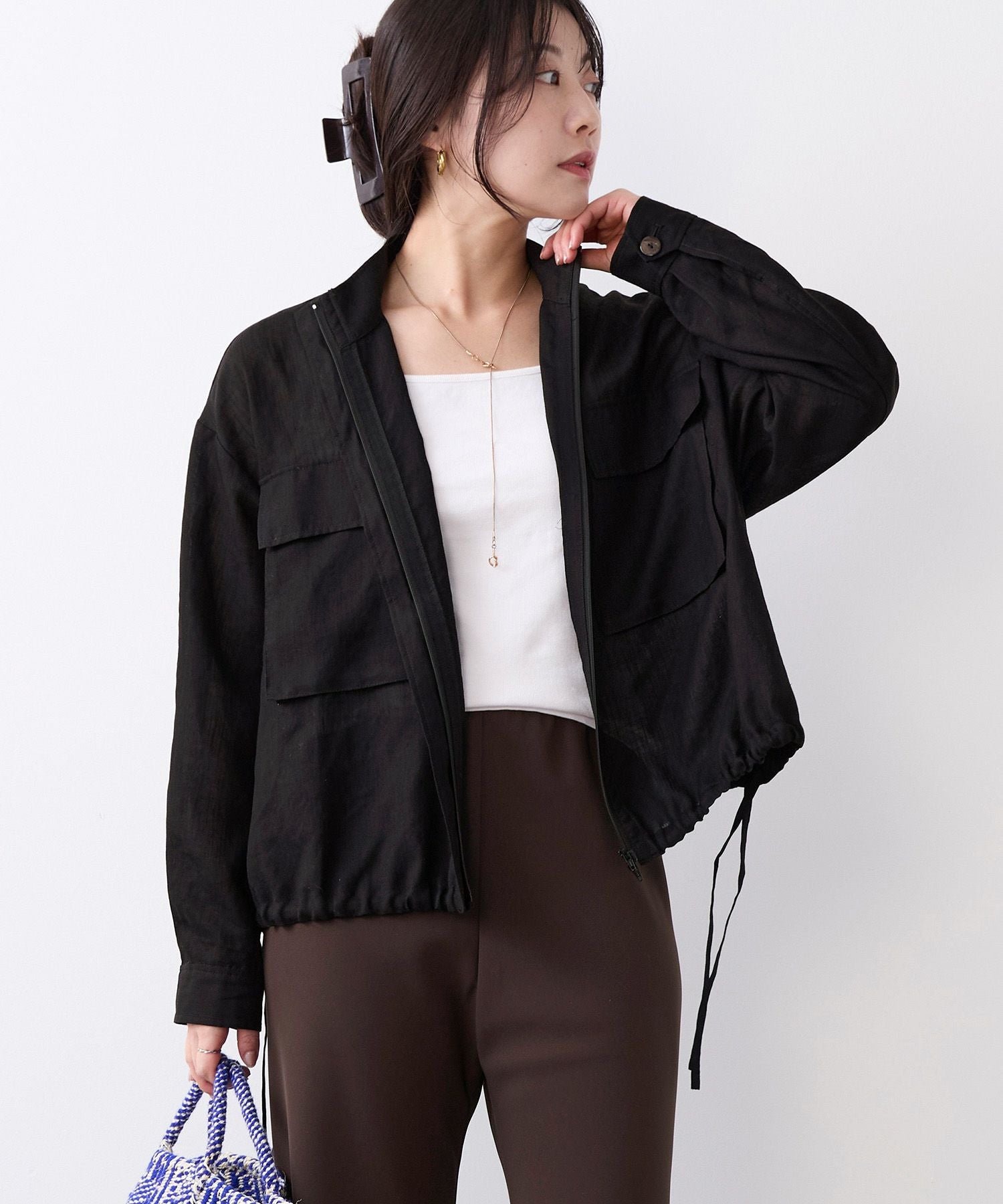 スタンドカラーシアーブルゾン | MICA&DEAL ONLINE STORE