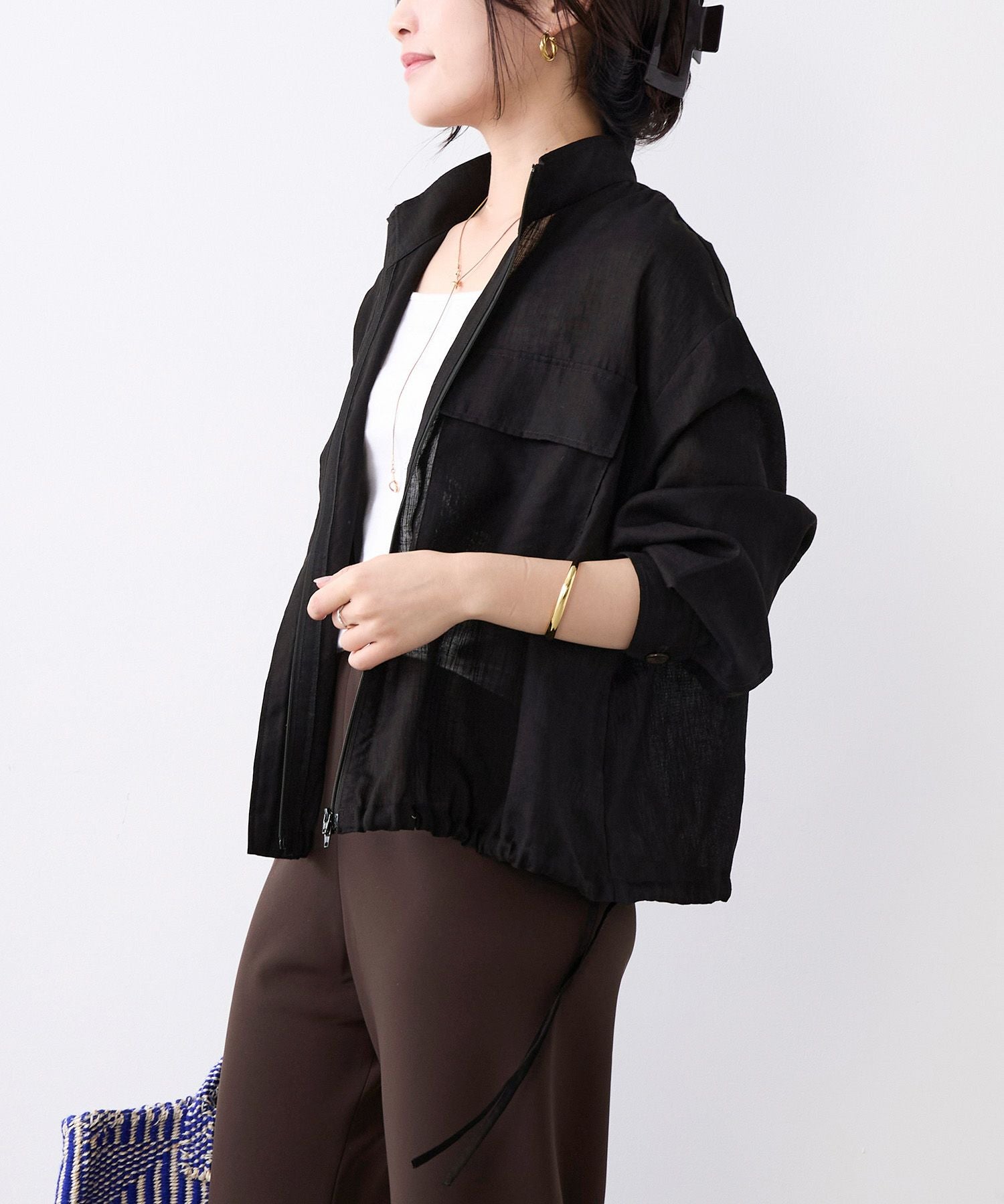 スタンドカラーシアーブルゾン | MICA&DEAL ONLINE STORE