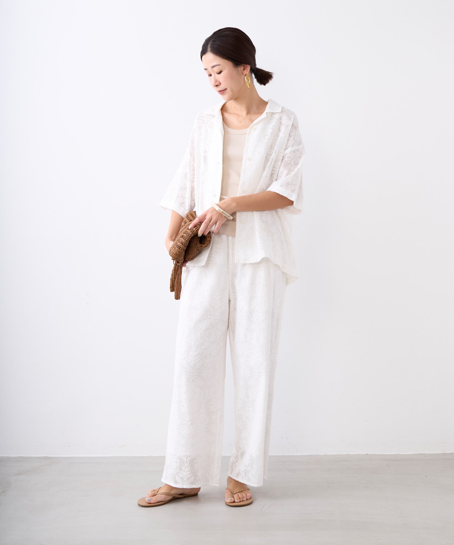 30%off]インドレースオープンカラーシャツ | MICA&DEAL ONLINE STORE