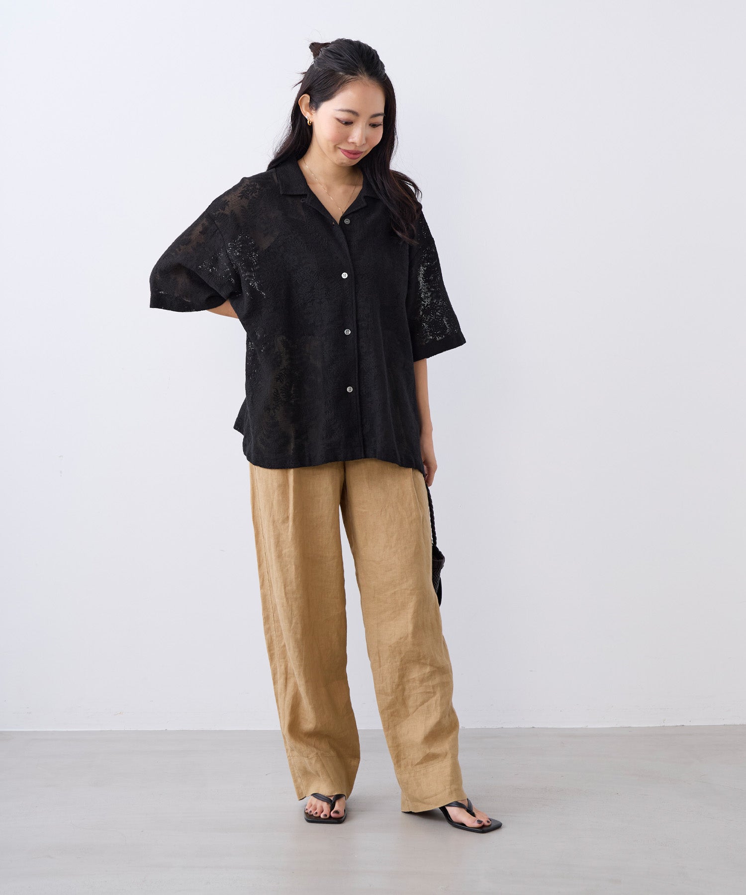 インドレースオープンカラーシャツ | MICA&DEAL ONLINE STORE