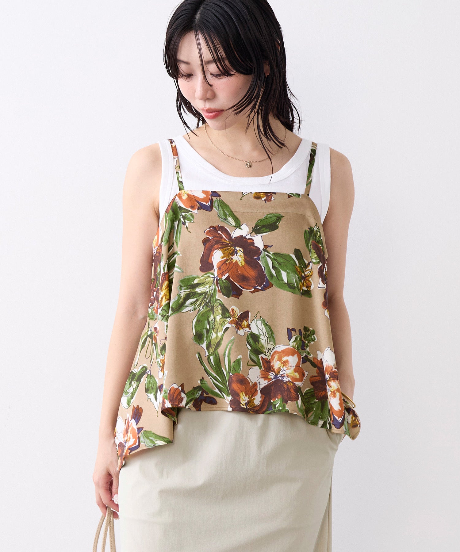 AKTE 花柄 フラワー　キャミソール フラワープリントキャミソール | MICA&DEAL ONLINE STORE
