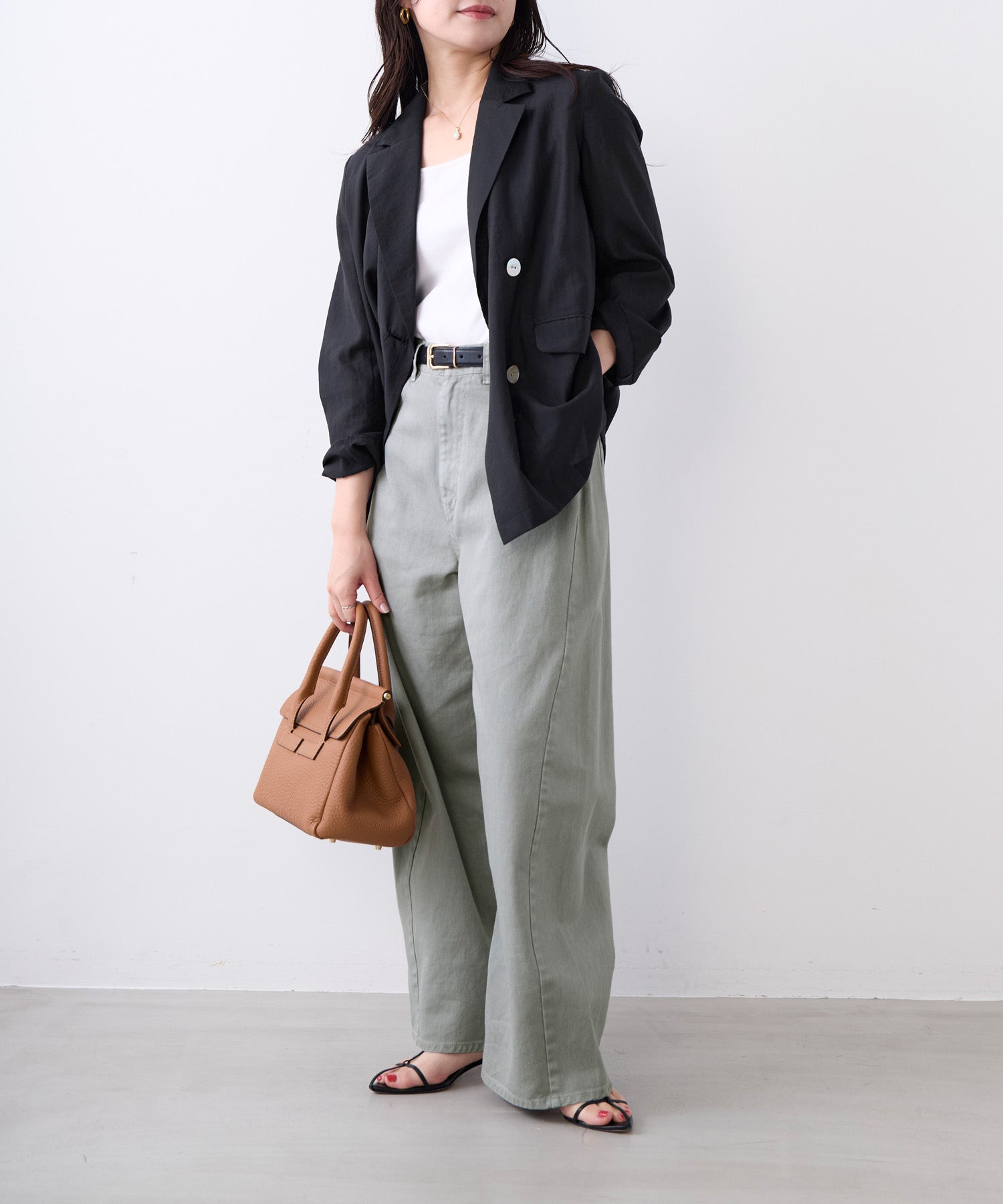 ツイストカラーデニムコクーンパンツ | MICA&DEAL ONLINE STORE