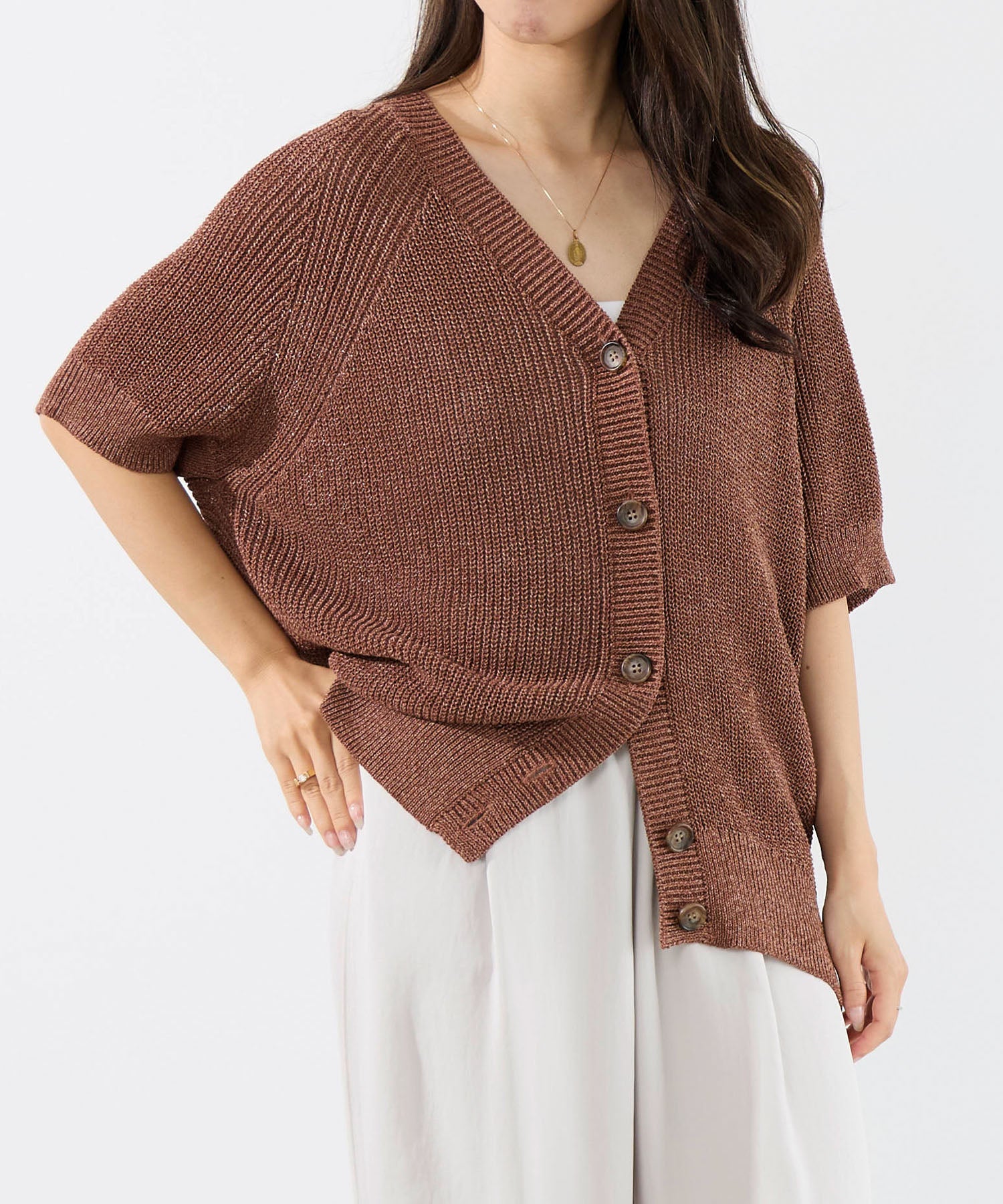 30%off]ペーパーヤーンニットカーディガン | MICA&DEAL ONLINE STORE