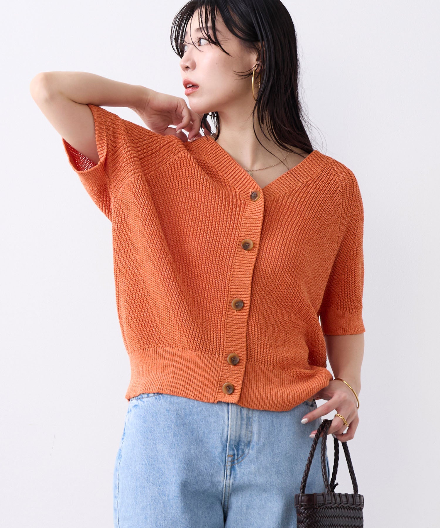 ペーパーヤーンニットカーディガン | MICA&DEAL ONLINE STORE