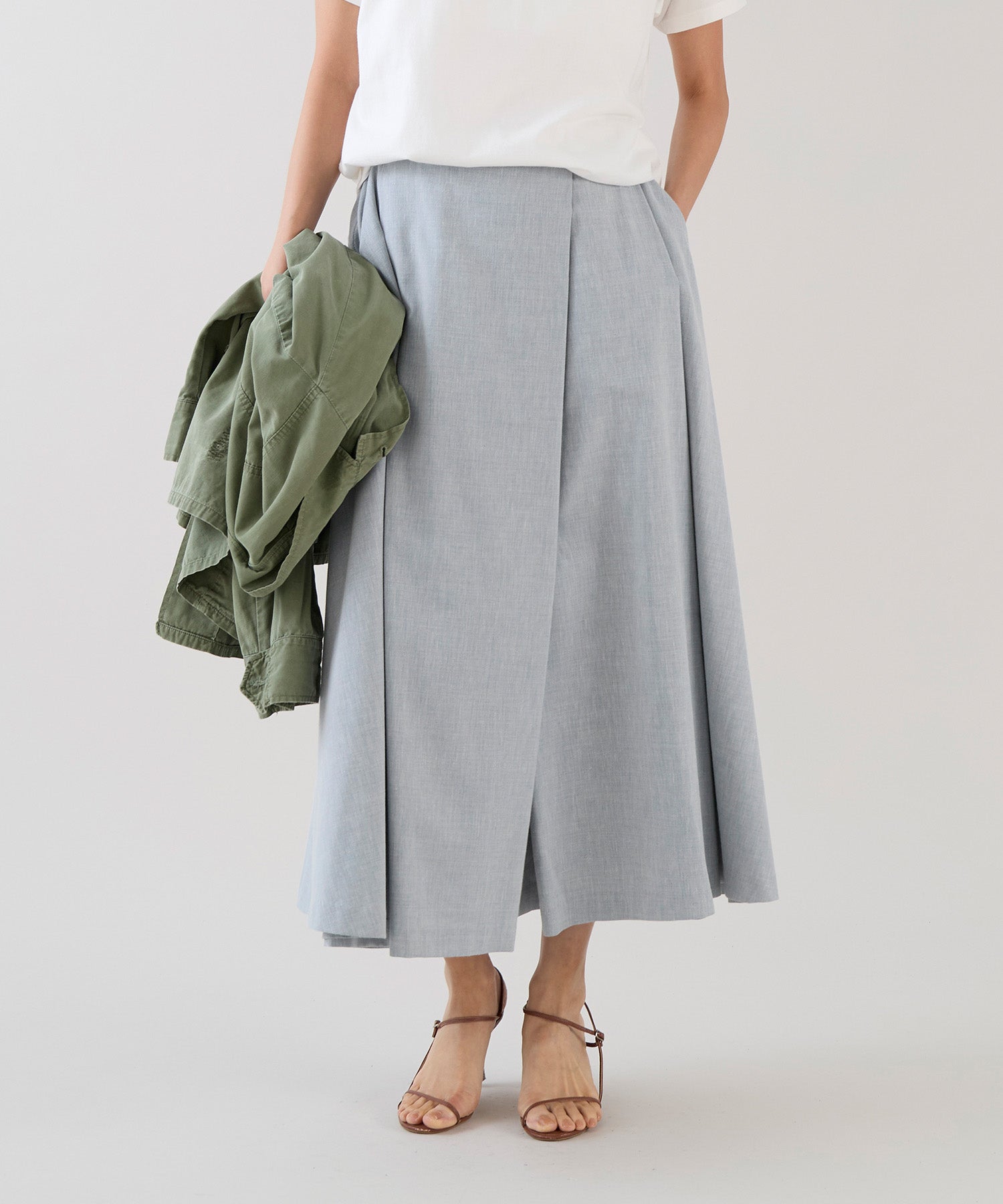 marmors】tuck flare skirt | MICA&DEAL ONLINE STORE