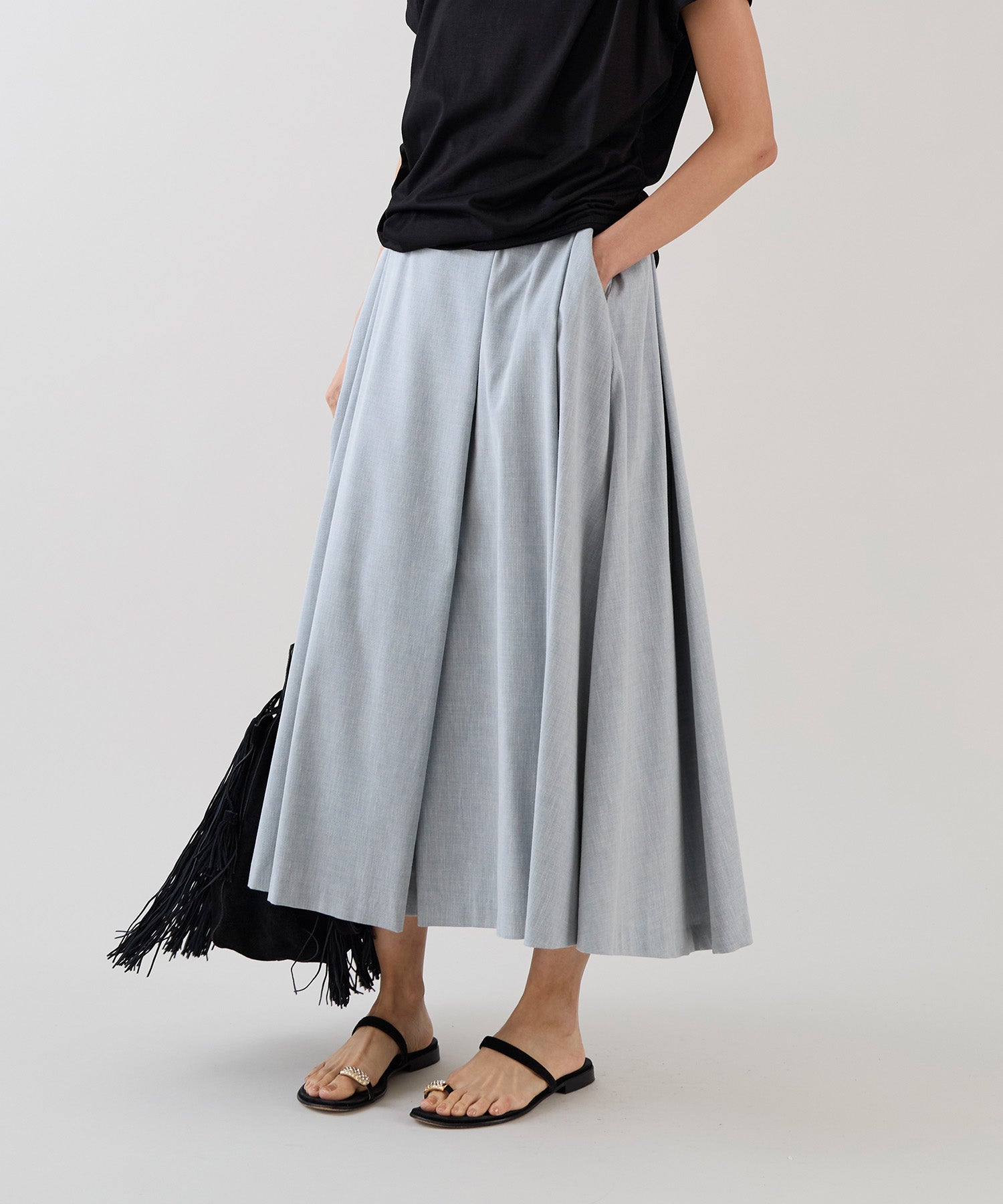 marmors】tuck flare skirt | MICA&DEAL ONLINE STORE