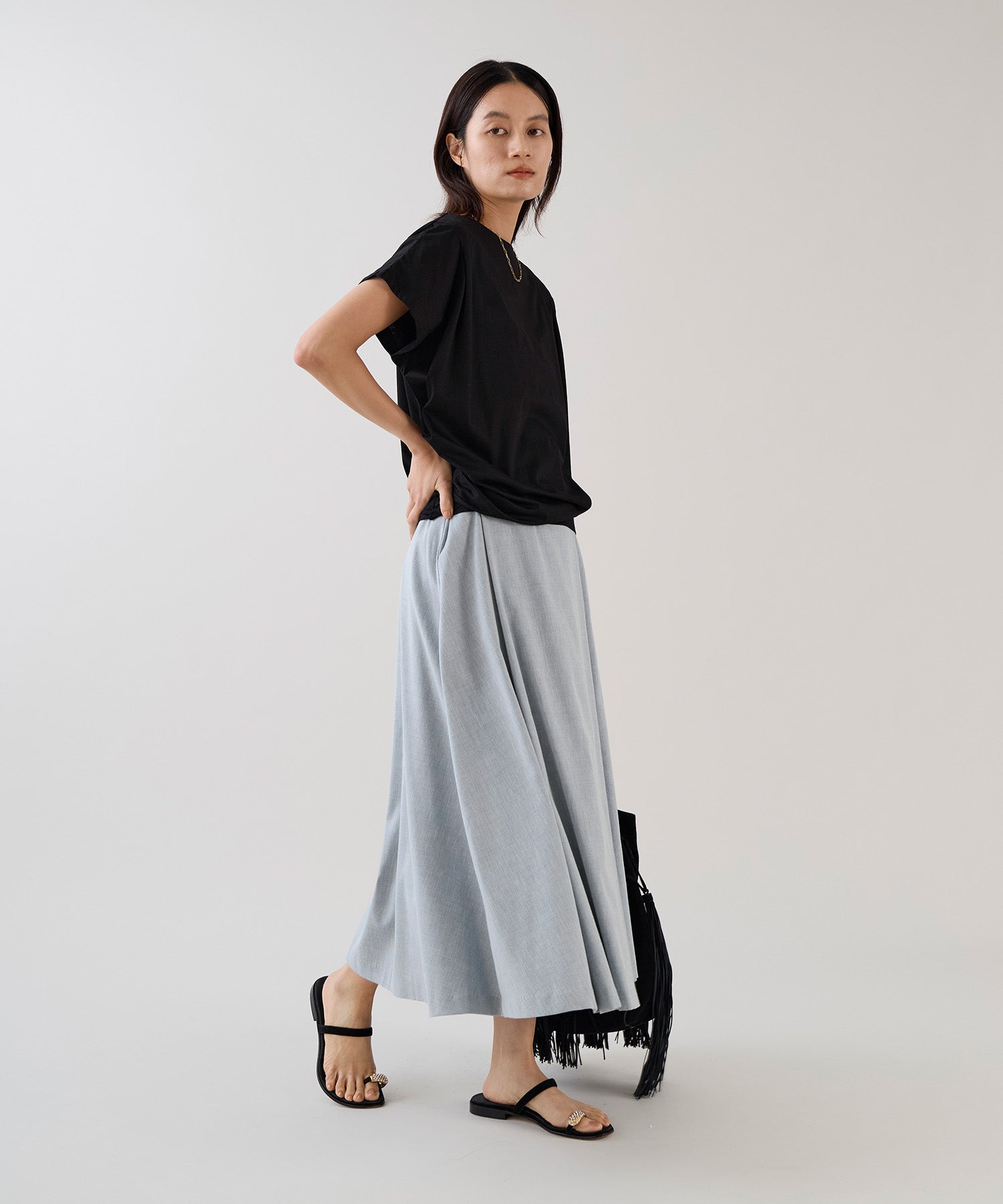 marmors】tuck flare skirt | MICA&DEAL ONLINE STORE